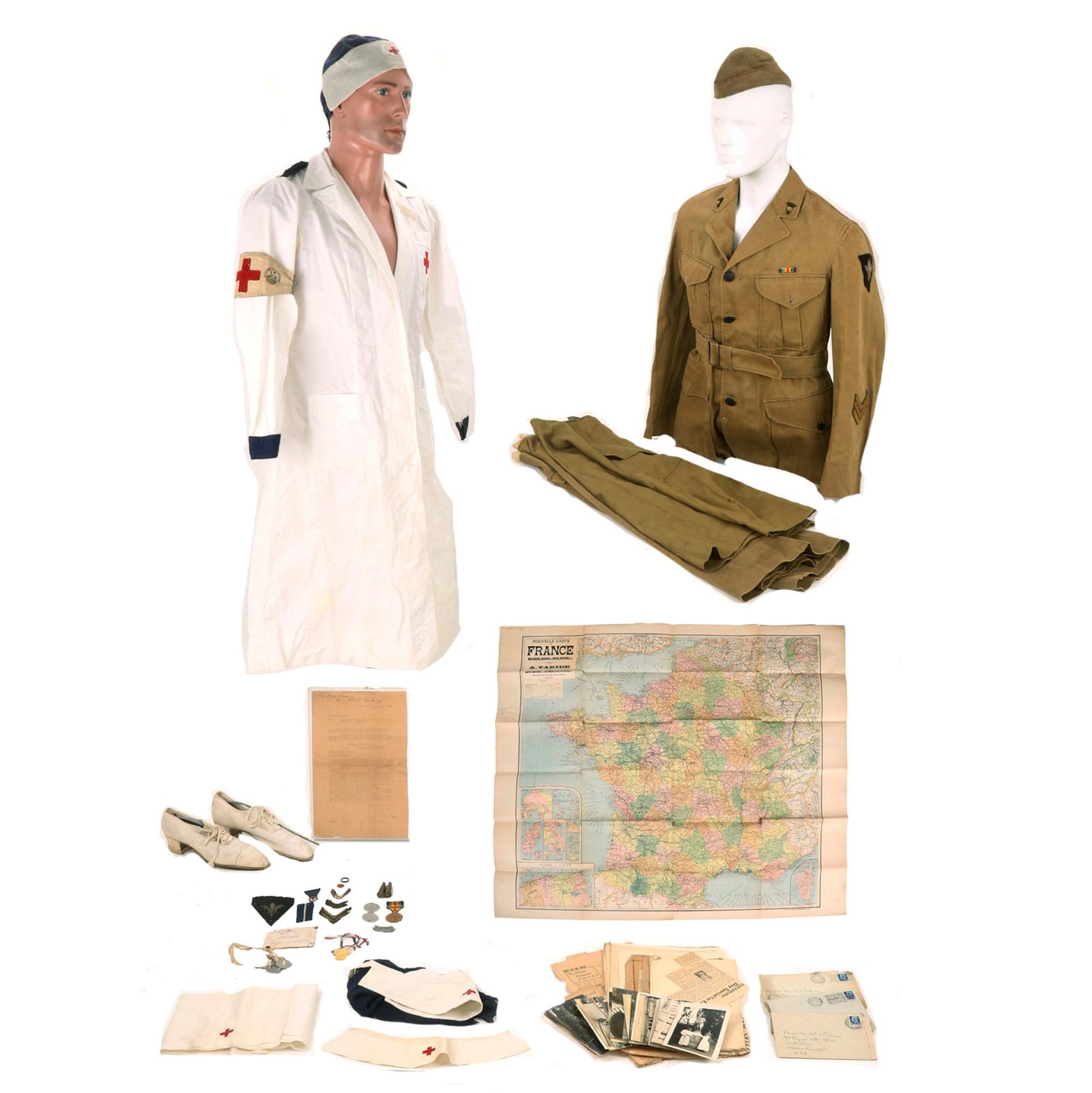 Buy Original Identified WWI US American Army Nurse Corps Nurse’s Uniform & Ephemera Grouping - Martha Elizabeth Perkins | Original Firearms Antique For Sale