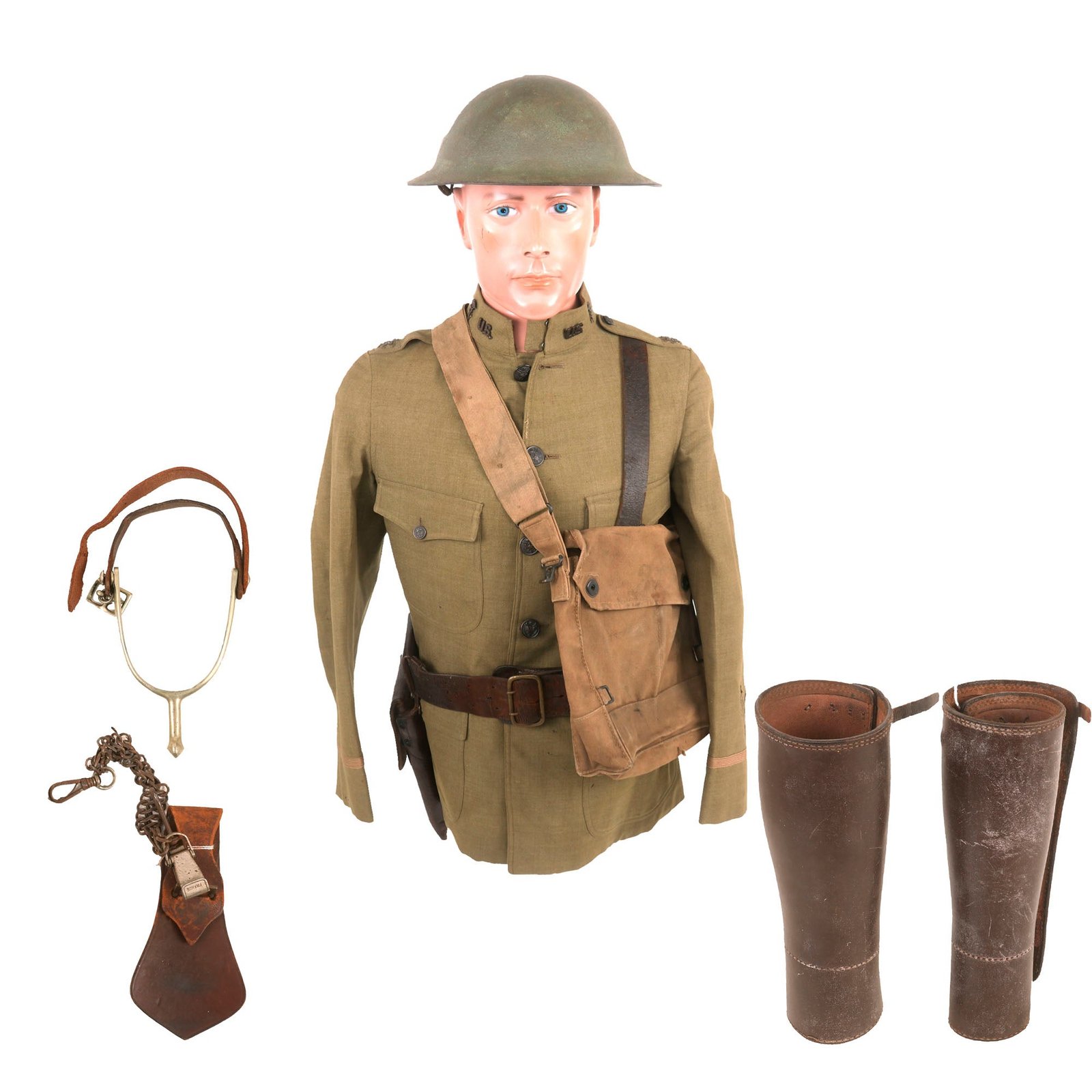 Buy Original U.S. WWI Base Hospital 22 Named Uniform & Field Gear Grouping - Major Otho A Fiedler | Original Firearms Antique For Sale