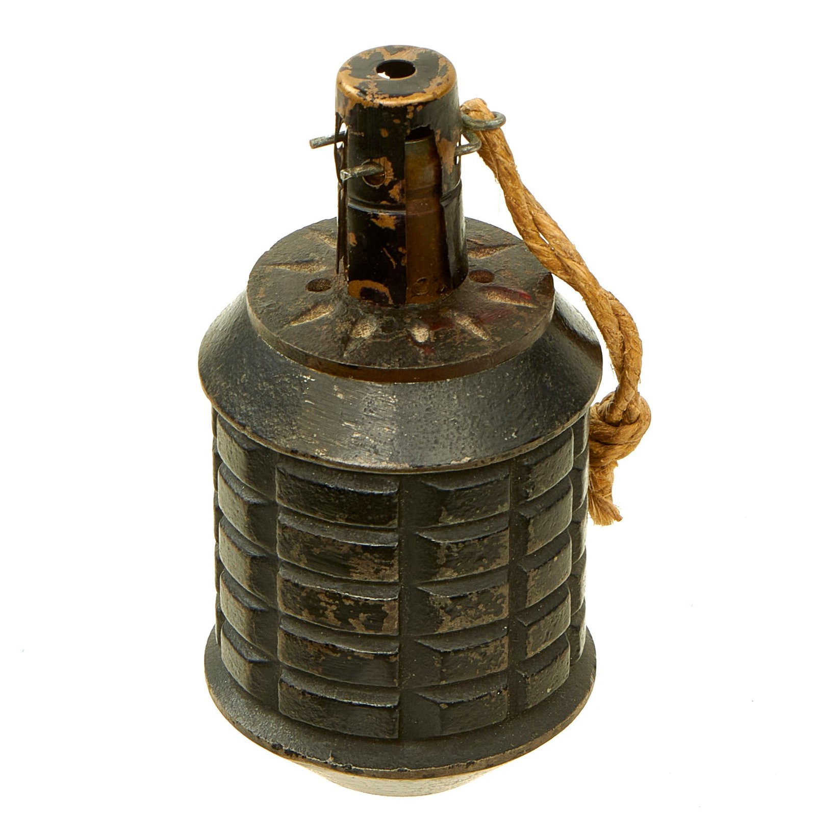 Buy Original Japanese WWII Type 97 Inert Fragmentation Hand Grenade with Fuse - dated 1941 | Original Firearms Antique For Sale