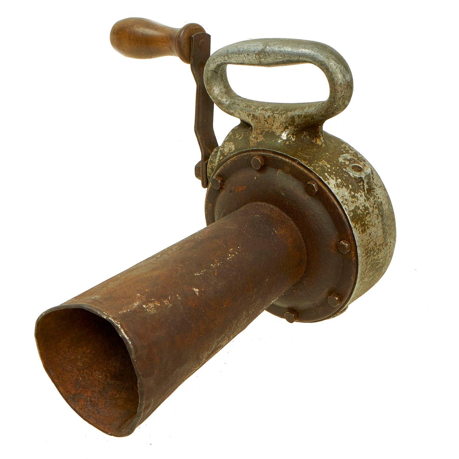 Buy Original WWI U.S. Army Chemical Warfare Service "Klaxon" Siren by Stewart Warner Speedometer Corp - Fully Functional | Original Firearms Antique For Sale