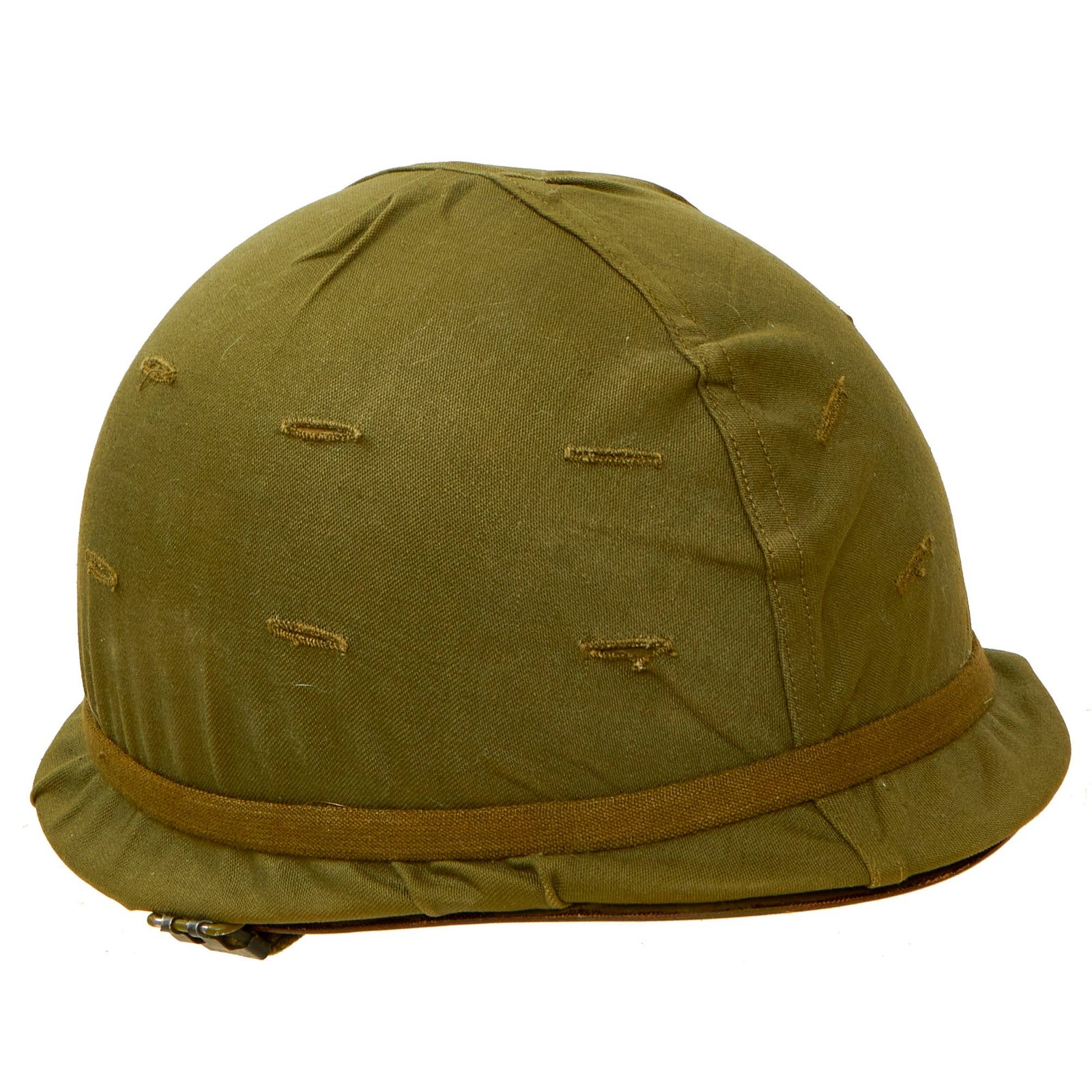 Buy Original U.S. WWII - Early Vietnam War McCord M1 Helmet With OD Green Helmet Cover and Westinghouse Liner - Complete | Original Firearms Antique For Sale