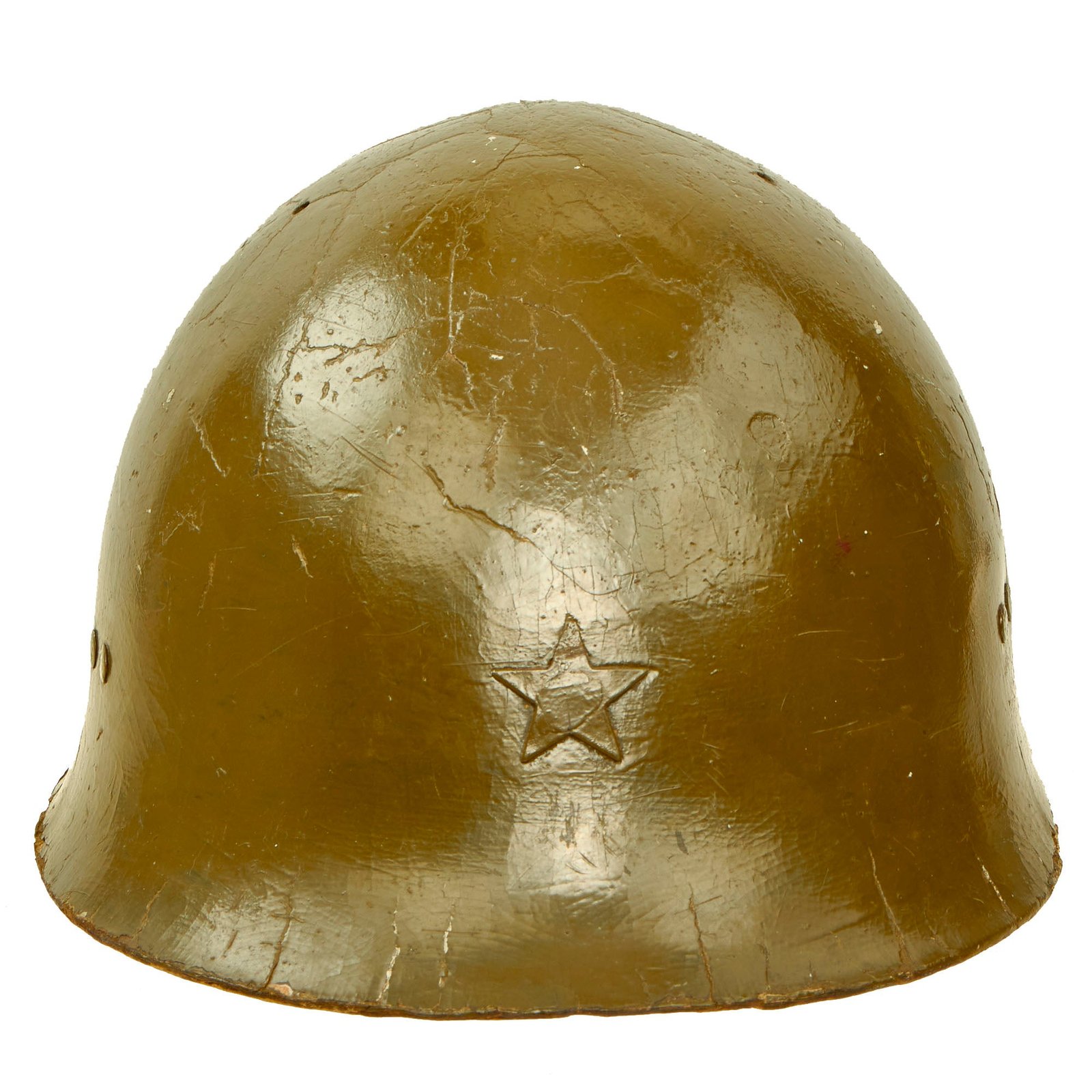 Buy Original Japanese WWII Type 90 Army Officer’s Pressed Paper Parade Helmet with Complete Liner and Chinstrap - Tetsubo | Original Firearms Antique For Sale