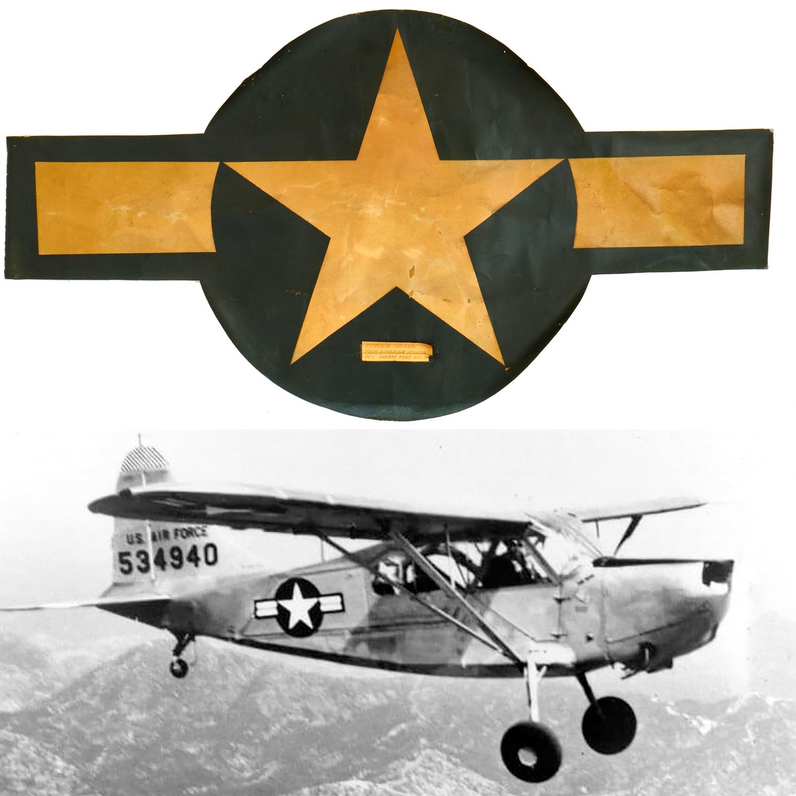 Buy Original U.S. WWII USMC Stinson L-5 Sentinel Aircraft Roundel Removed From Fuselage Skin at MCAS Cherry Point, North Carolina - 41 ½” x 22” | Original Firearms Antique For Sale
