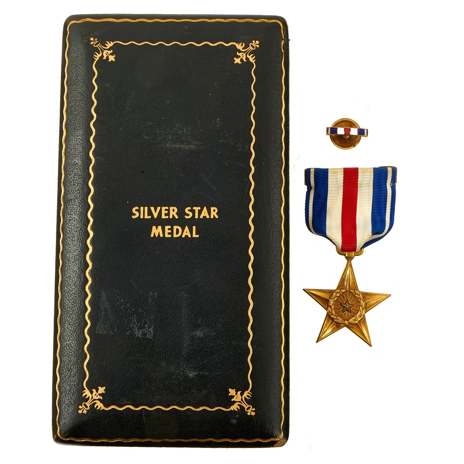 Buy Original U.S. WWII Cased Numbered Silver Star Set By Bailey, Banks & Biddle in 1932 - #45614 | Original Firearms Antique For Sale