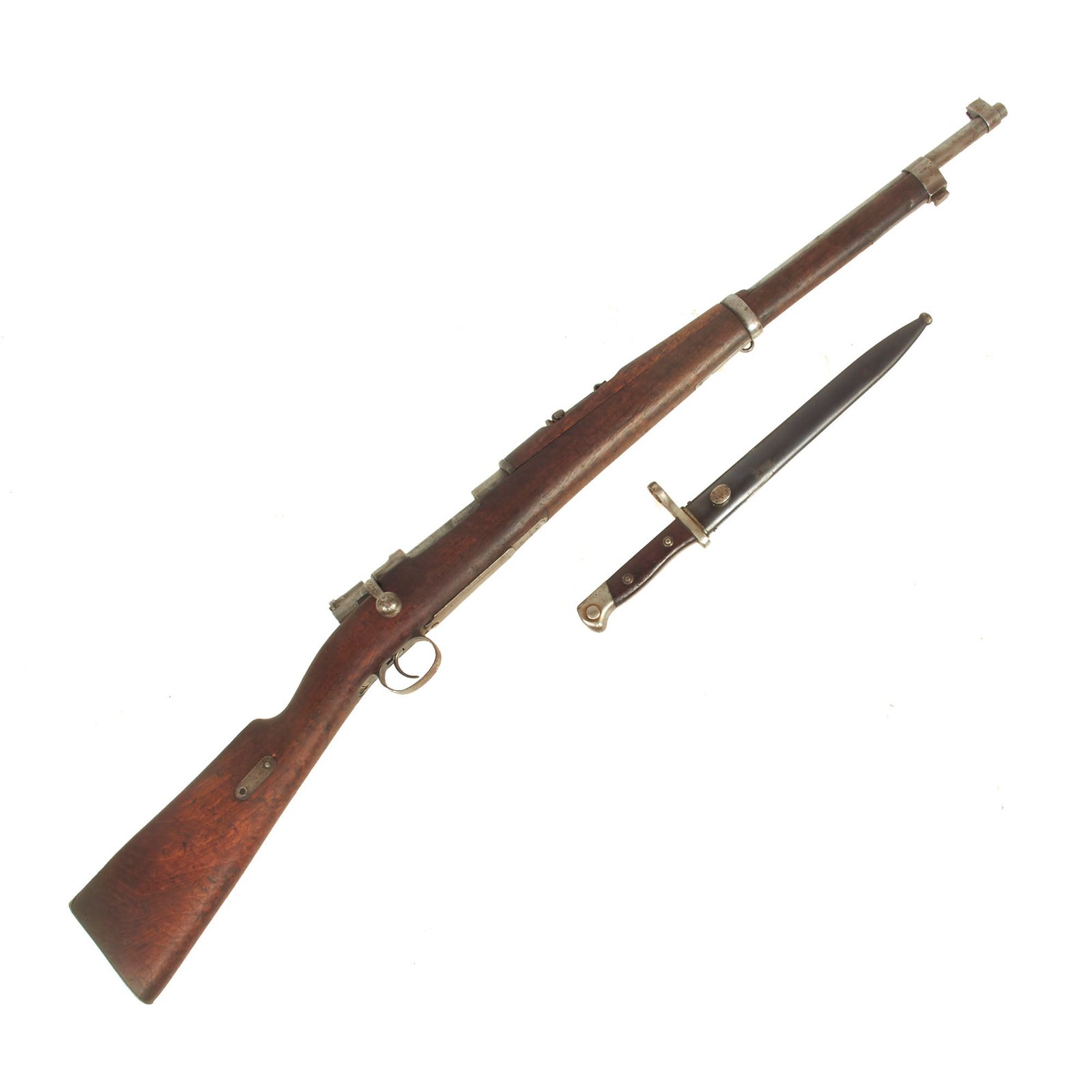 Buy Original German Made Model 1895 Chilean Contract Mauser Short Rifle by Ludwig Loewe with Bayonet - Serial A 6837 | Original Firearms Antique For Sale