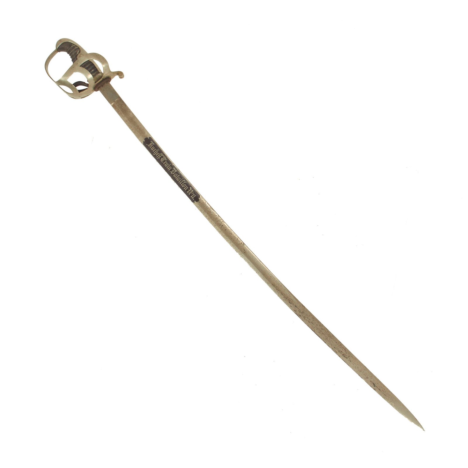 Buy Original Imperial German WWI Triple Etched Kurhessian Train Battalion No.11 M1852 Presentation Sword | Original Firearms Antique For Sale