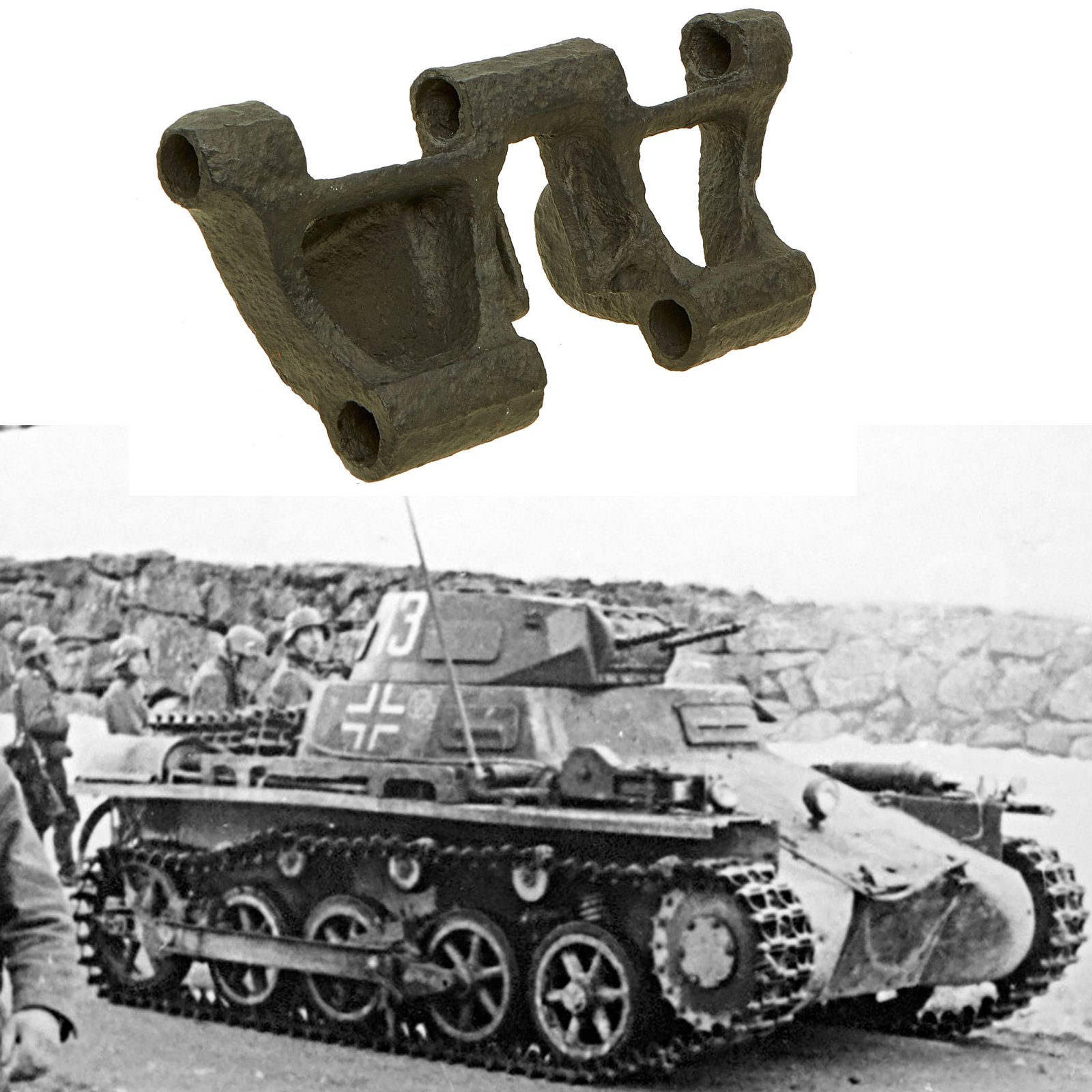 Buy Original German WWII Field Recovered Panzer I Tank 280mm Track Link - Panzerkampfwagen I - PzKpfw I | Original Firearms Antique For Sale