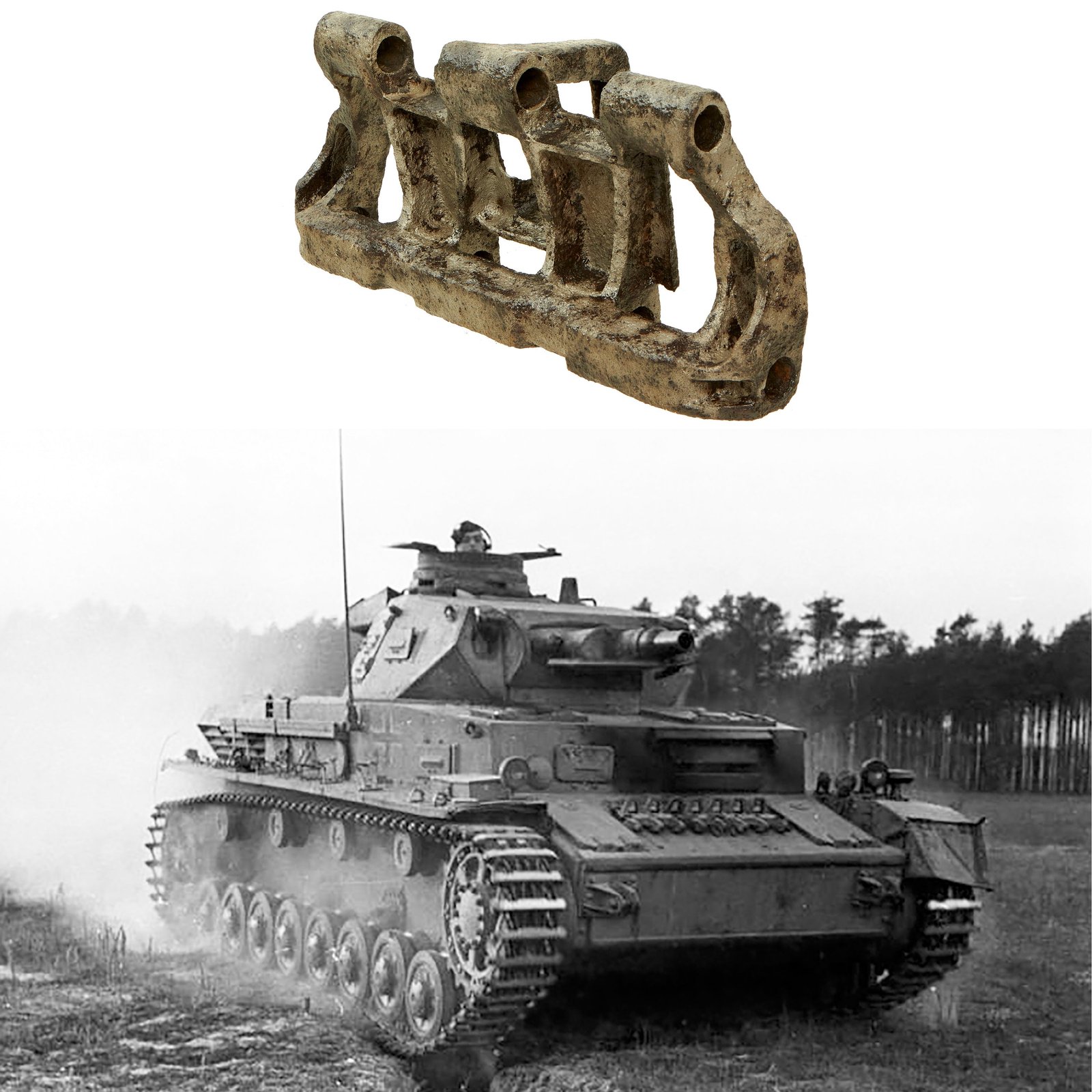 Buy Original German WWII Field Recovered Panzer IV Tank 380mm Track Link - Panzerkampfwagen IV - PzKpfw IV | Original Firearms Antique For Sale