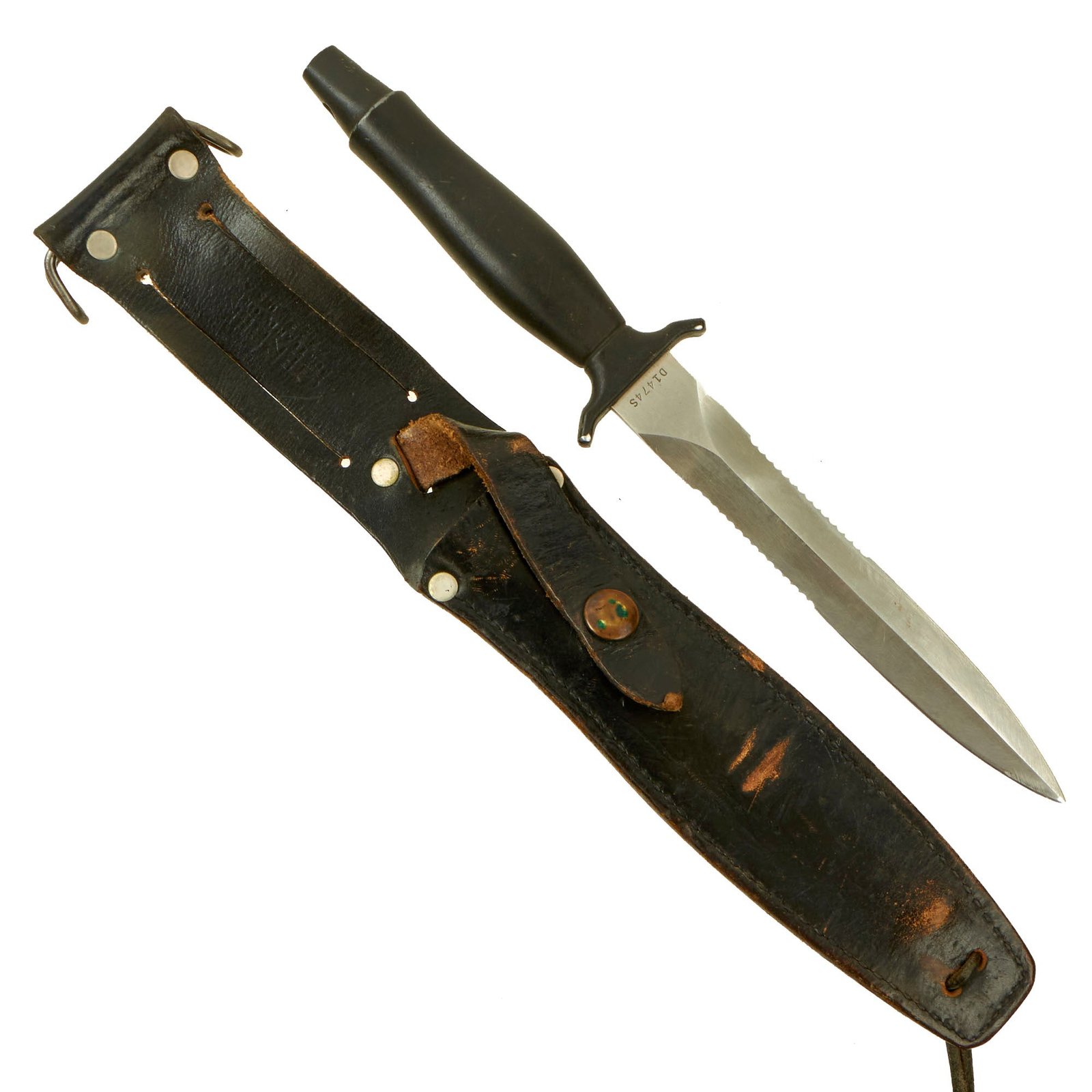 Buy Original U.S. Cold War Era Gerber MkII Fighting Survival Knife with Scabbard - Serial D1474S Made in 1985 | Original Firearms Antique For Sale