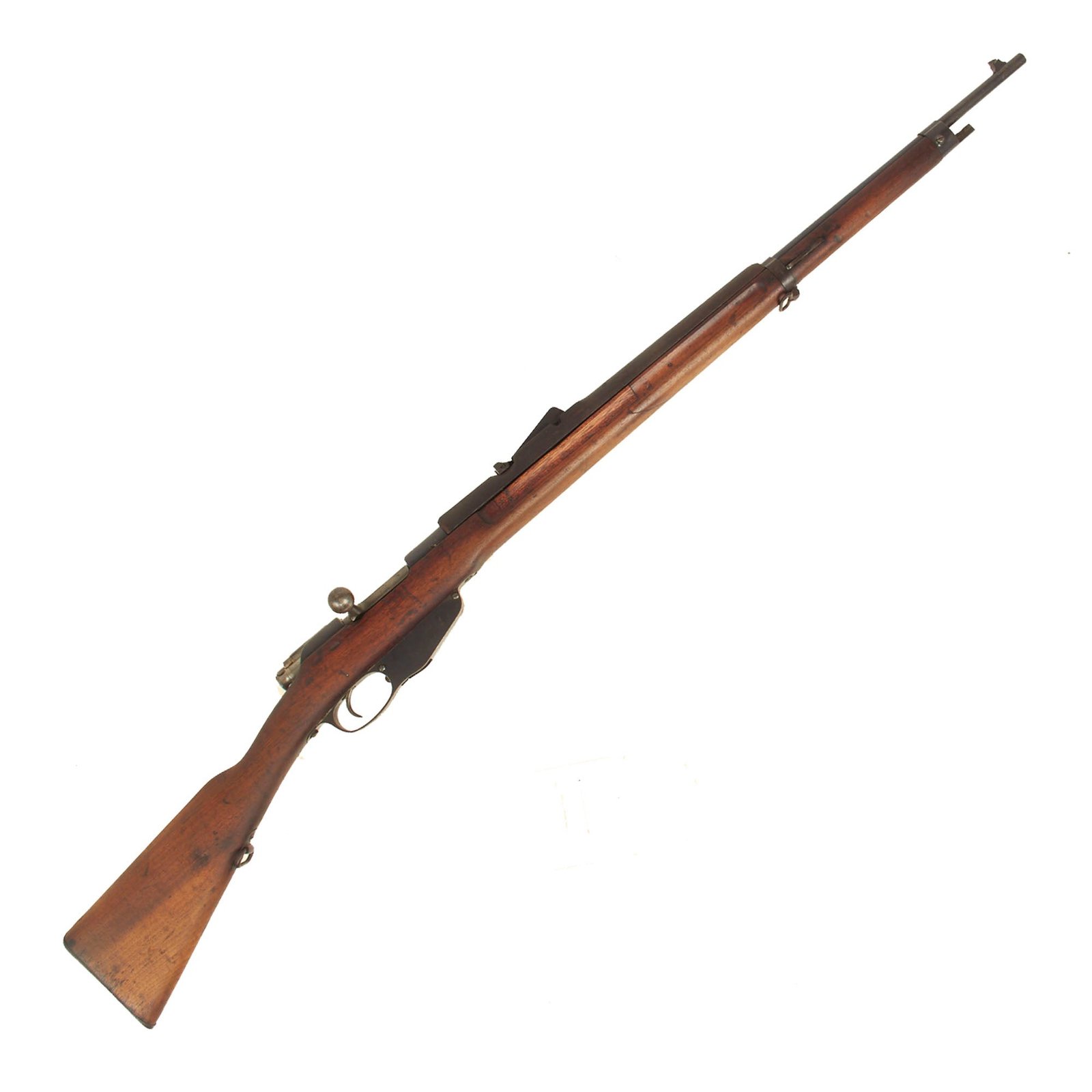 Buy Original Dutch Pre-WWI Geweer M. 95 Mannlicher Rifle by ŒWG Steyr Converted to K.S.O. .22 Trainer - Serial 8357C - Dated 1896 | Original Firearms Antique For Sale