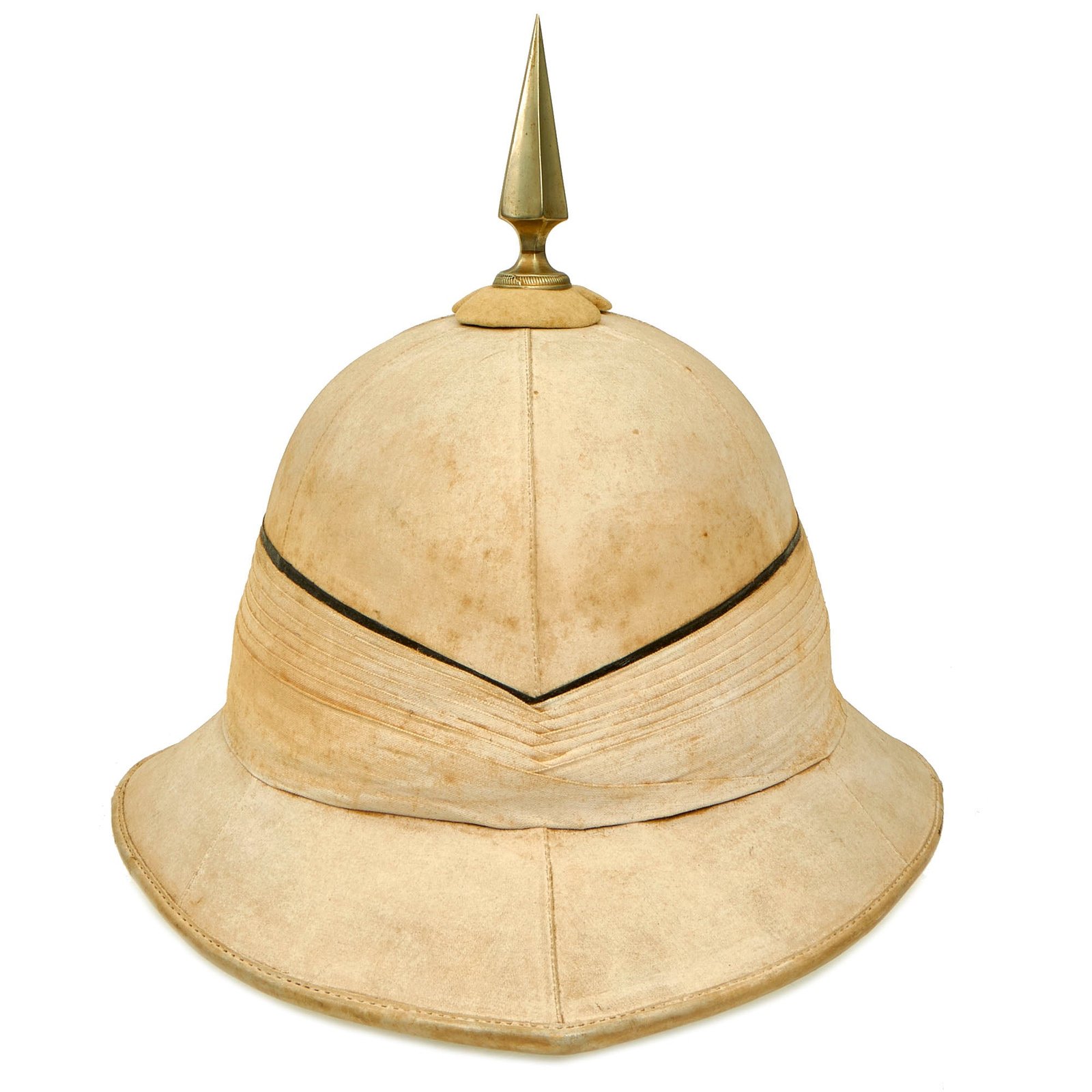 Buy Original British WWI Royal Navy Officer’s Wolseley Pattern Pith Helmet with Alloy Top Spike | Original Firearms Antique For Sale