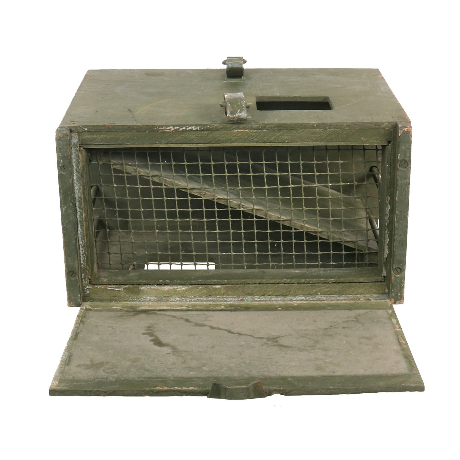 Buy Original U.S. WWII Army Messenger Pigeon PG-102/CB Wooden Carrier Box | Original Firearms Antique For Sale