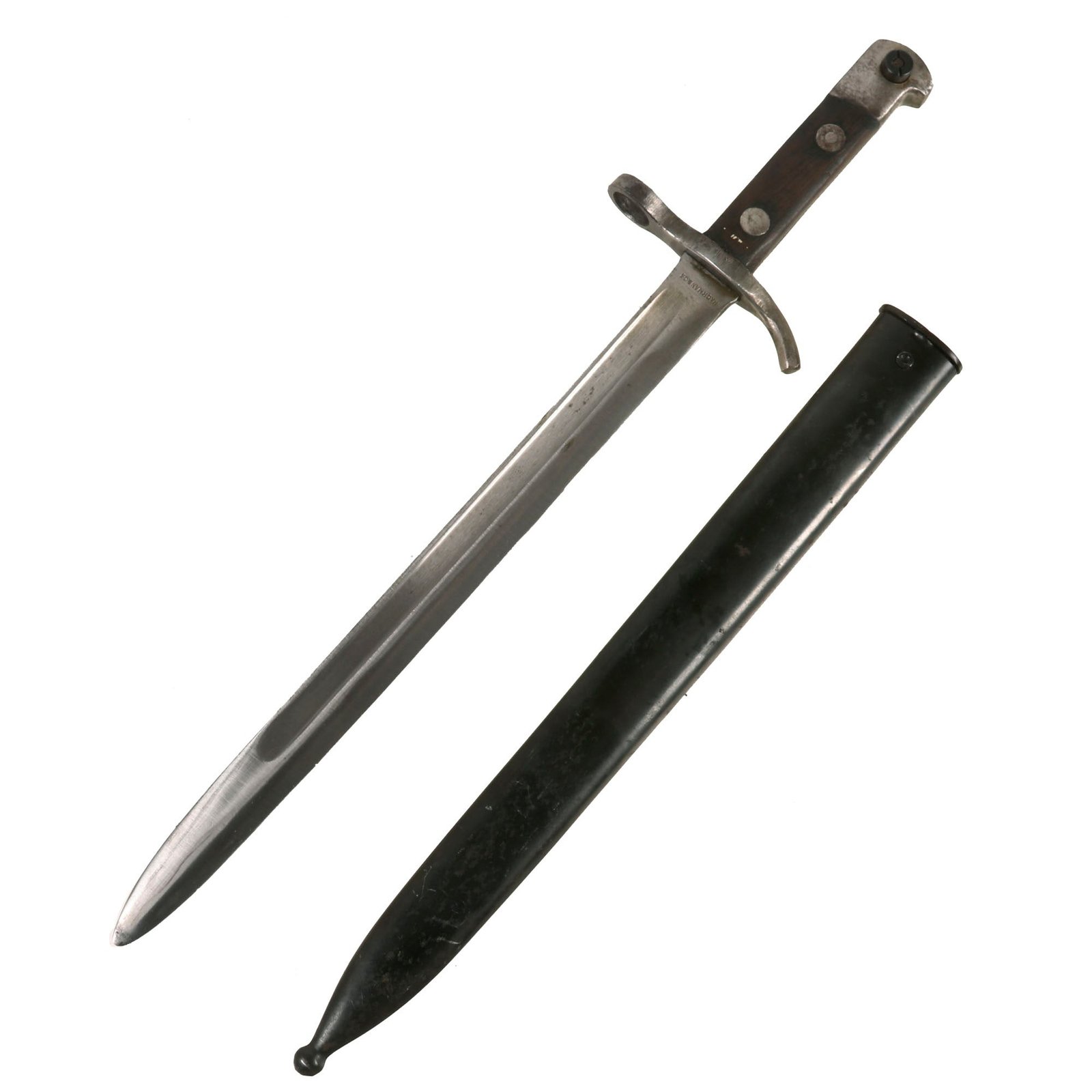 Buy Original Finnish WWII Model 1928 Bayonet by Hackman & Co with Scabbard - As For M/27 Mosin-Nagant Rifle | Original Firearms Antique For Sale