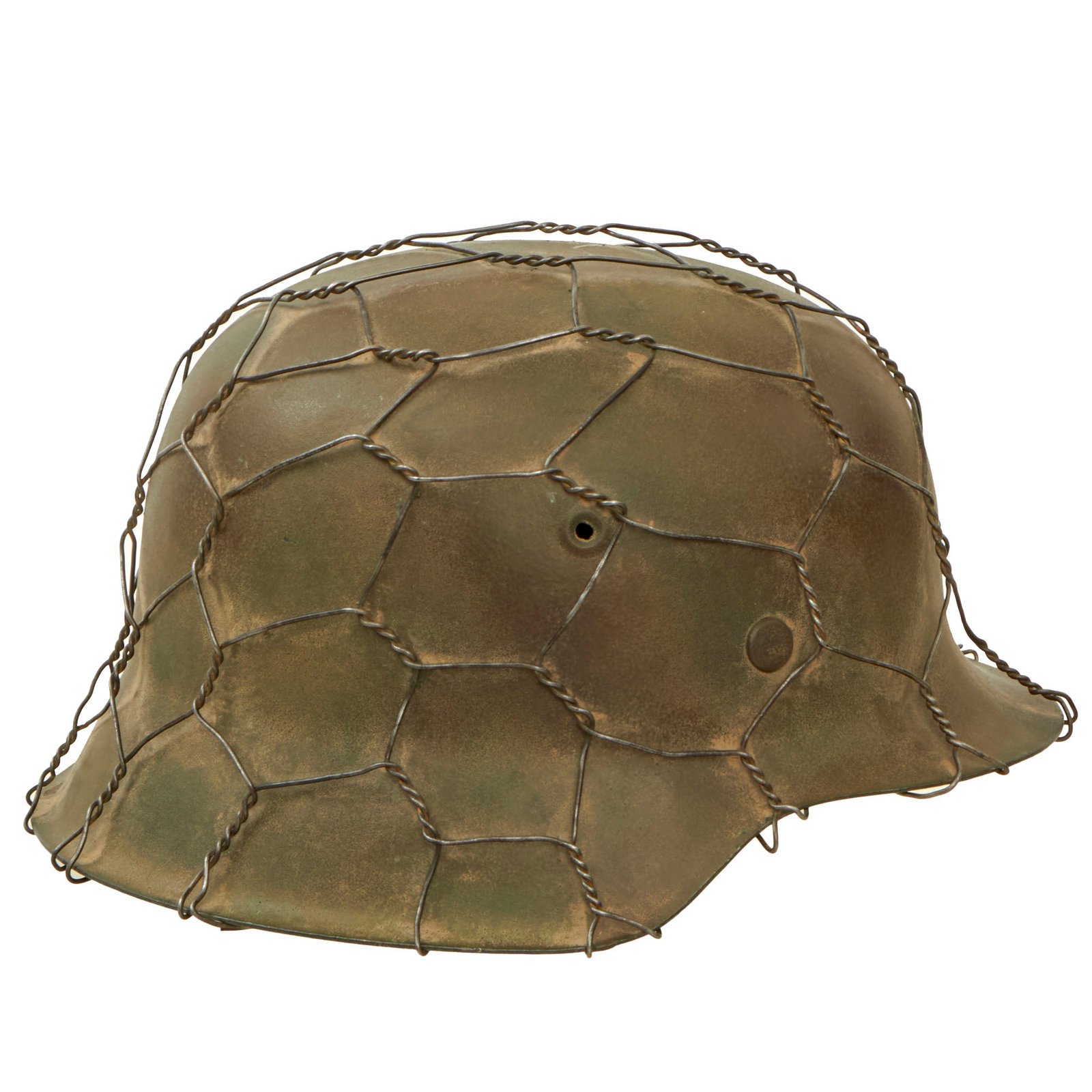 Buy Original German WWII Refurbished M42 Army Heer Helmet with Chicken Wire and Aged Replica Liner - stamped CKL64 | Original Firearms Antique For Sale