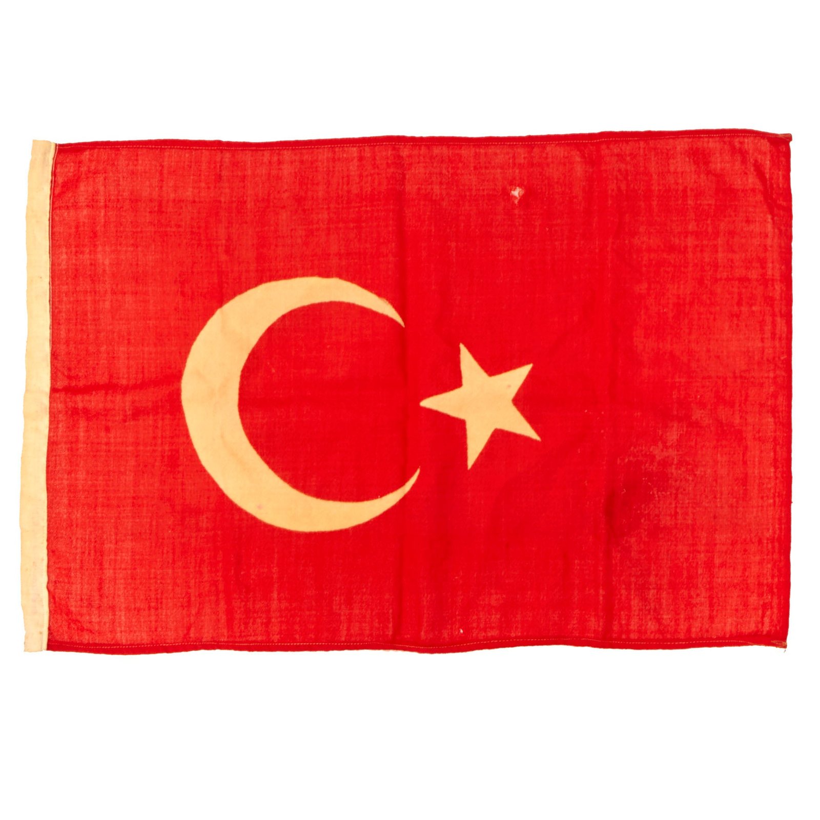Buy Original Turkey WWI Era Star and Crescent Flag of the Ottoman Empire - 19 x 29” | Original Firearms Antique For Sale