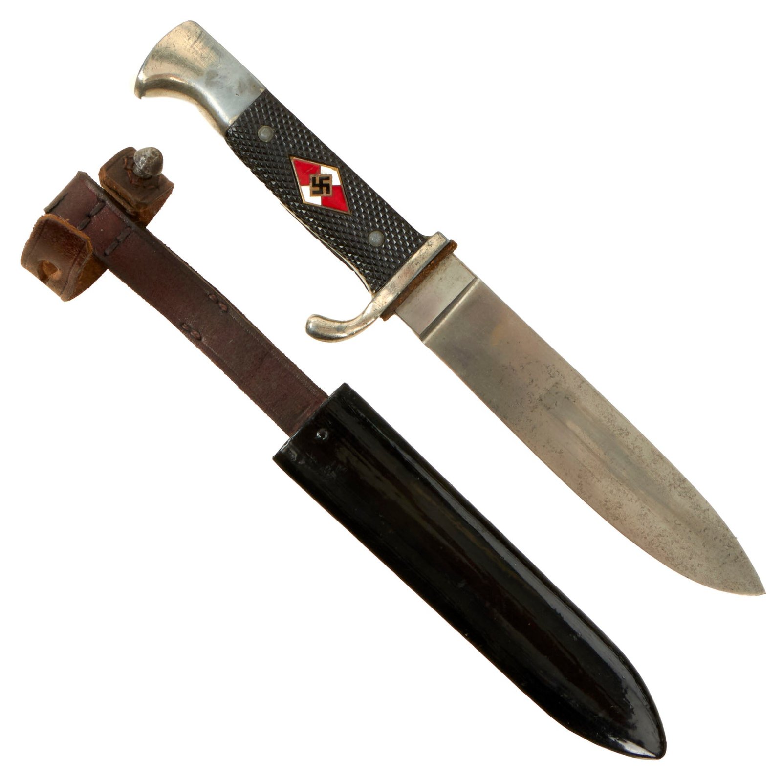 Buy Original German WWII 1941 Dated Late Pattern HJ Knife by Rare Maker Klittermann & Moog with Refurbished Scabbard - RZM M7/29 | Original Firearms Antique For Sale