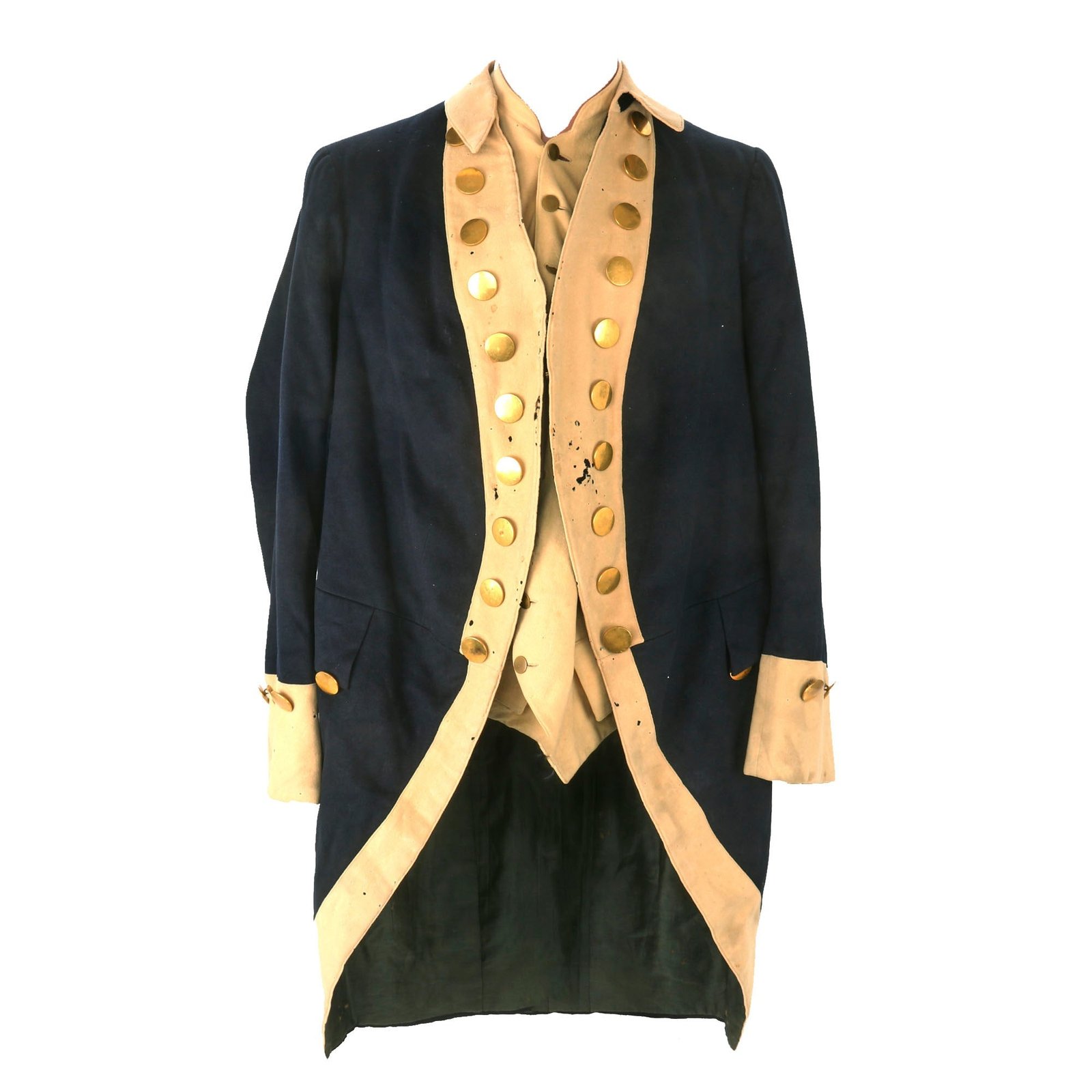 Buy Original U.S. Revolutionary War Centennial Continental Army Coat & Vest for the 1876 Centennial International Exhibition | Original Firearms Antique For Sale