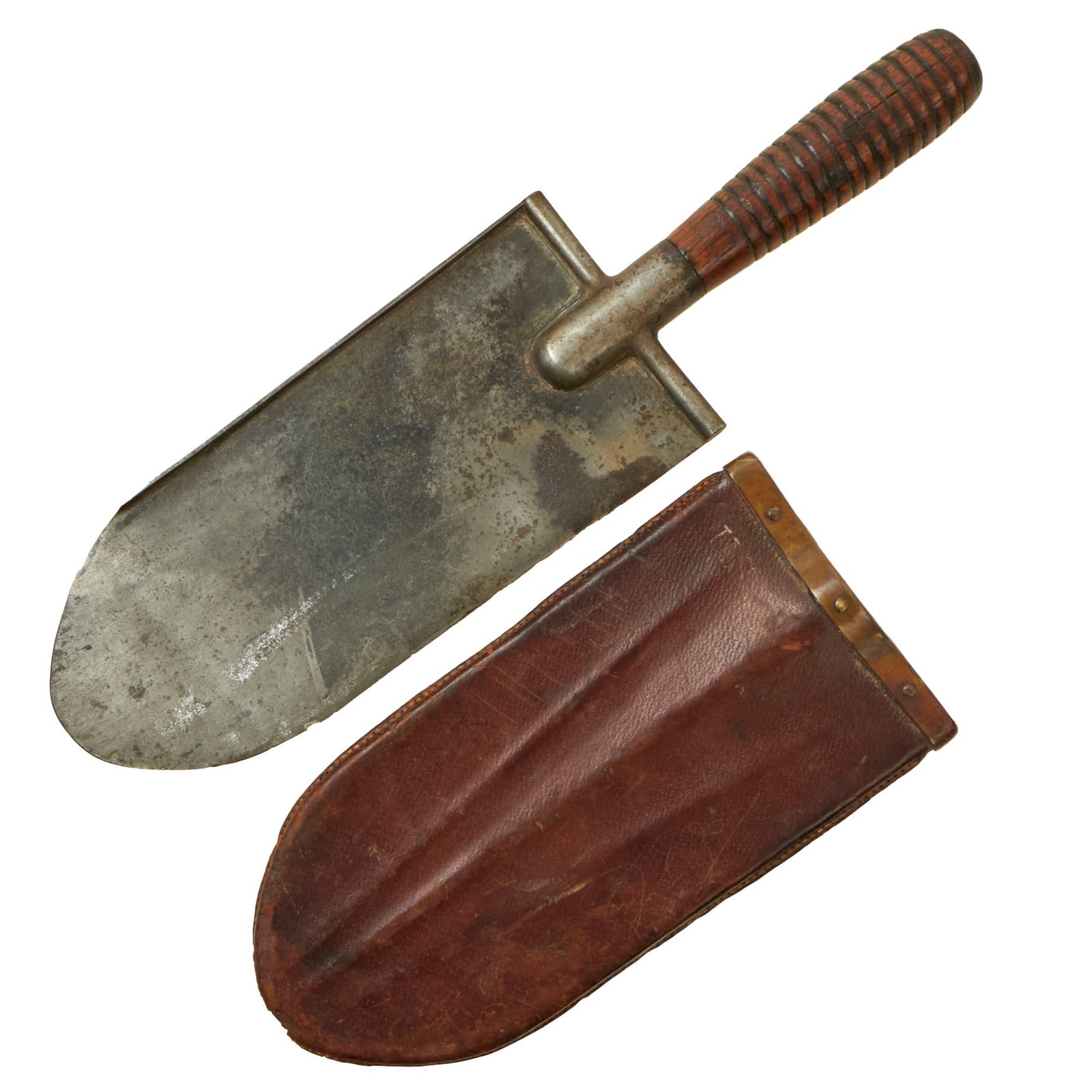 Buy Original U.S. Indian Wars Era Model 1873 Entrenching Tool Knife with U.S. Marked Leather Scabbard | Original Firearms Antique For Sale