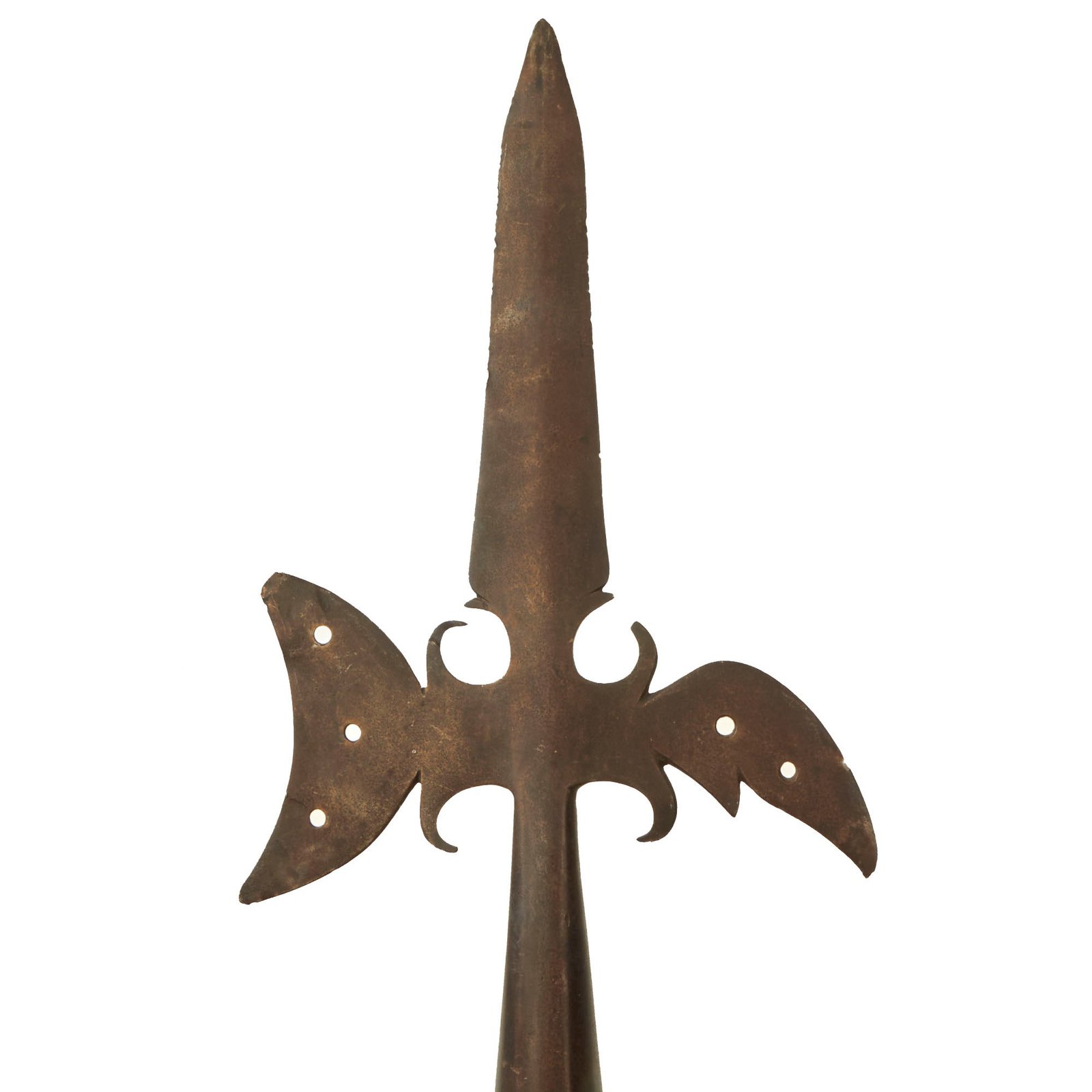 Buy Original U.S. American Revolutionary War Continental Army Officer's Halberd Head with Original Pole Section - 28" Overall | Original Firearms Antique For Sale