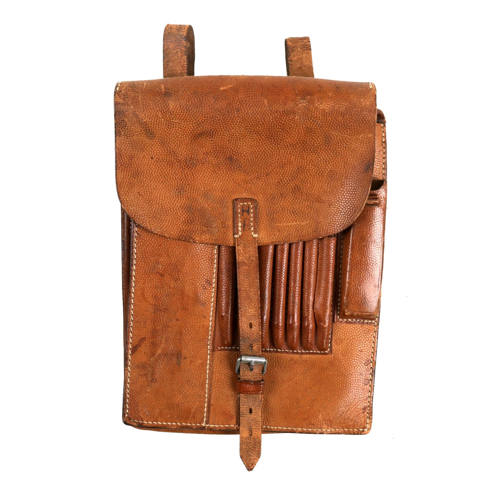 Buy Original German WWII U.S.G.I. Captured Officer M35 Brown Leather Dispatch Map Case | Original Firearms Antique For Sale