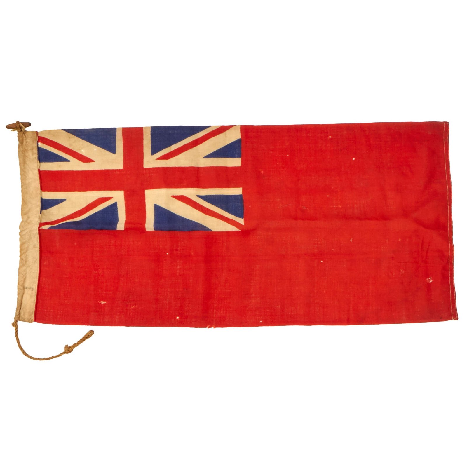 Buy Original British WWI Era Post Union Act British Red Ensign Naval Flag - 16 x 35” | Original Firearms Antique For Sale