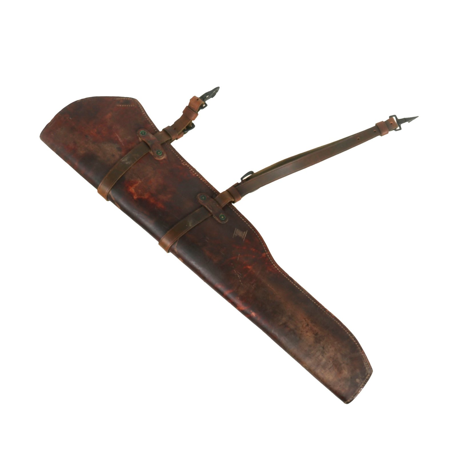 Buy Original U.S. WWII 1945 Dated M1 Garand Rifle Leather Jeep Scabbard by Jeffersonville Quartermaster Depot | Original Firearms Antique For Sale