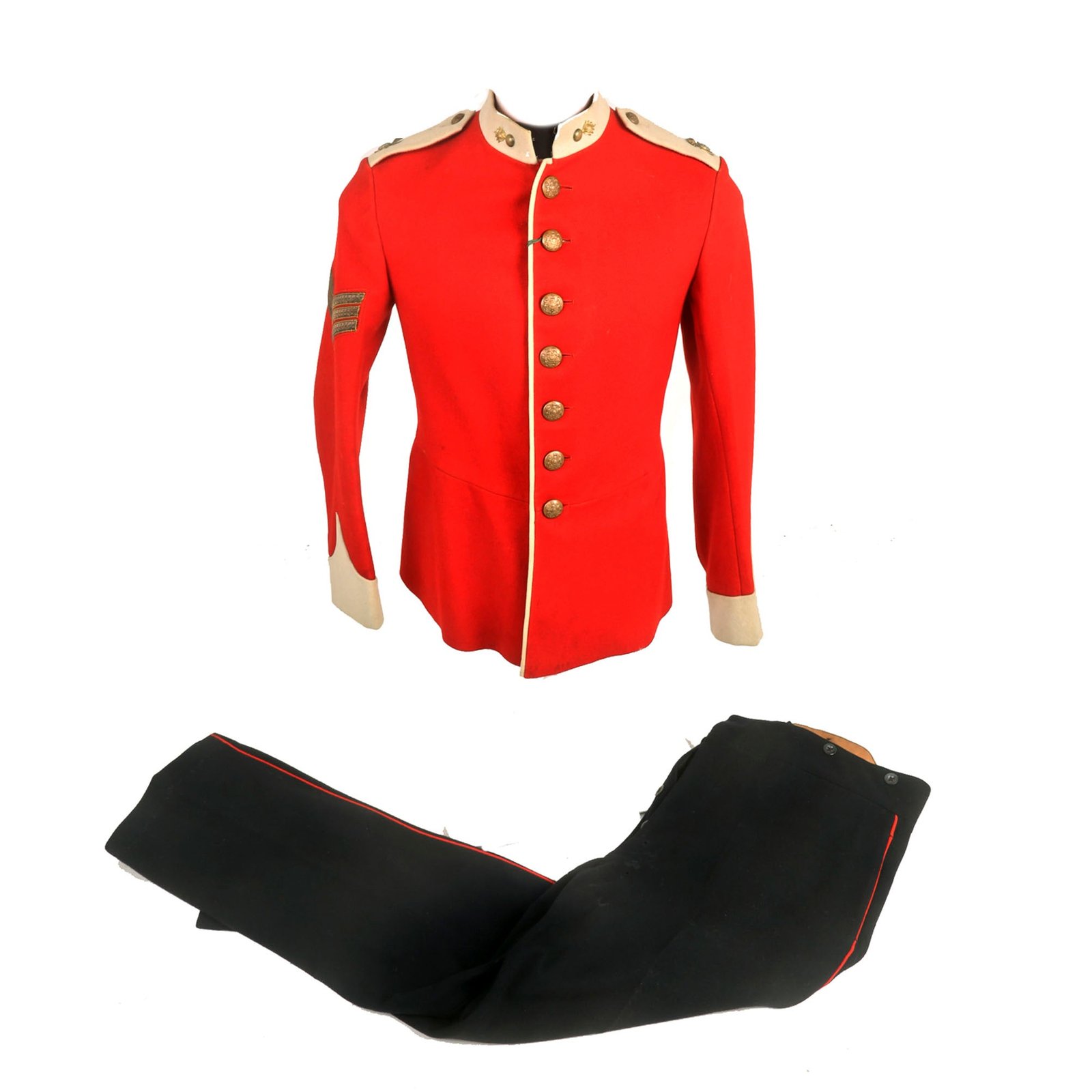 Buy Original British Pre WWI Era Lancashire Fusiliers Sergeant’s Scarlet Red Tunic | Original Firearms Antique For Sale