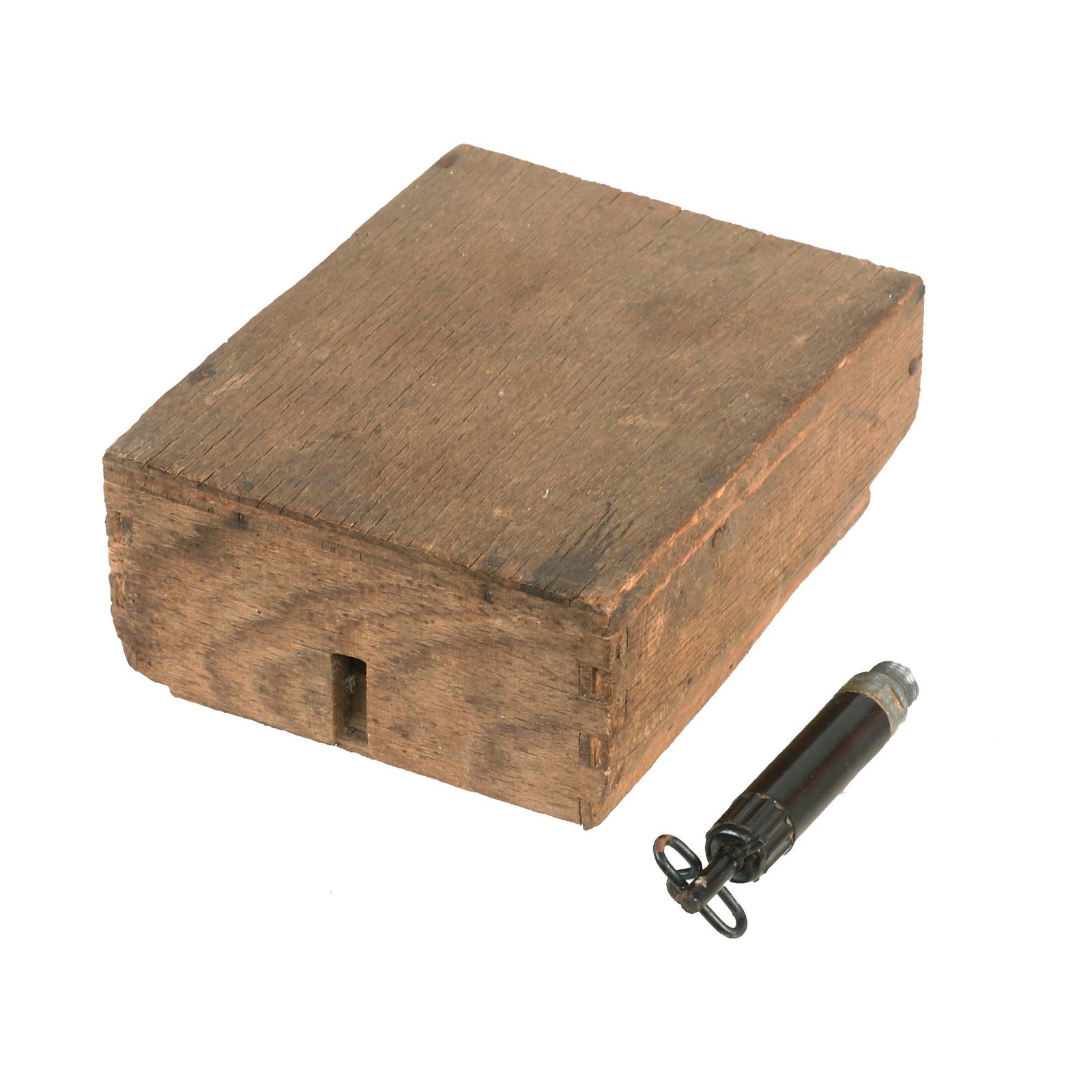 Buy Original WWII German Battlefield Pickup Shoe Mine 1942 Schu-mine 42 Attributed To Ruscheweyh A.G. with Fuze - Inert | Original Firearms Antique For Sale