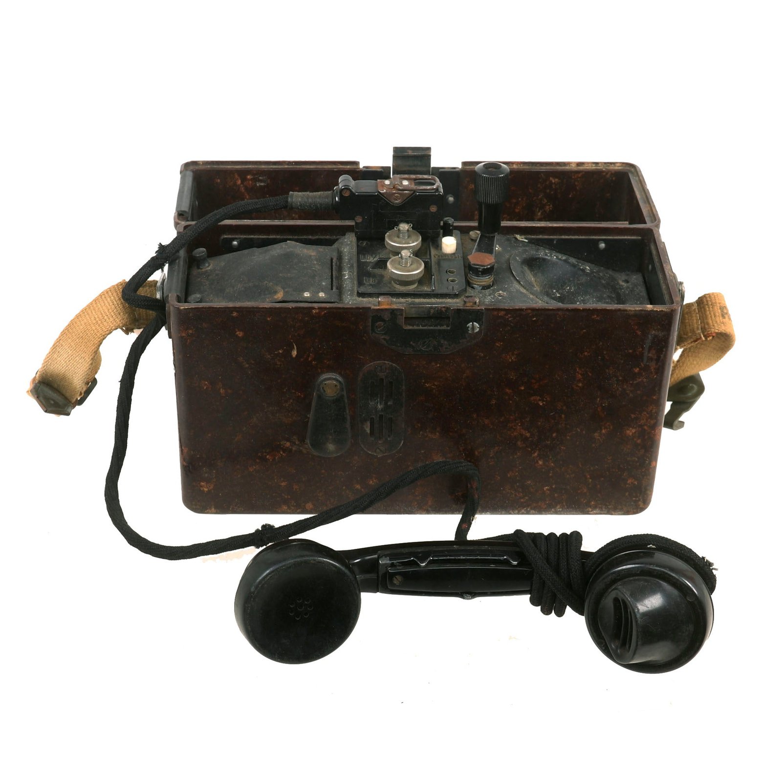 Buy Original German WWII Wehrmacht Model FF33 Field Telephone With Original Carrying Strap - Feldfernsprecher 33 | Original Firearms Antique For Sale