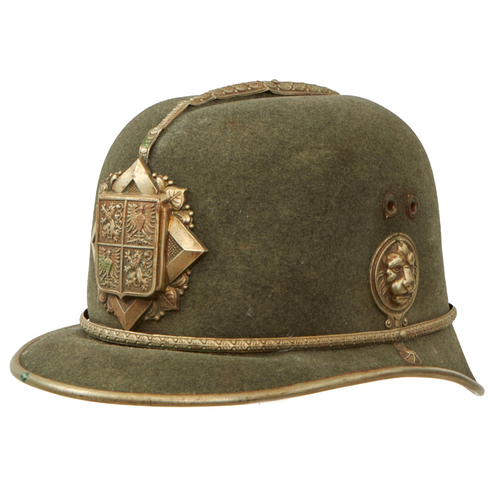 Buy Original Pre-WWI Era Protectorate of Bohemia and Moravia Felt Police Helmet | Original Firearms Antique For Sale