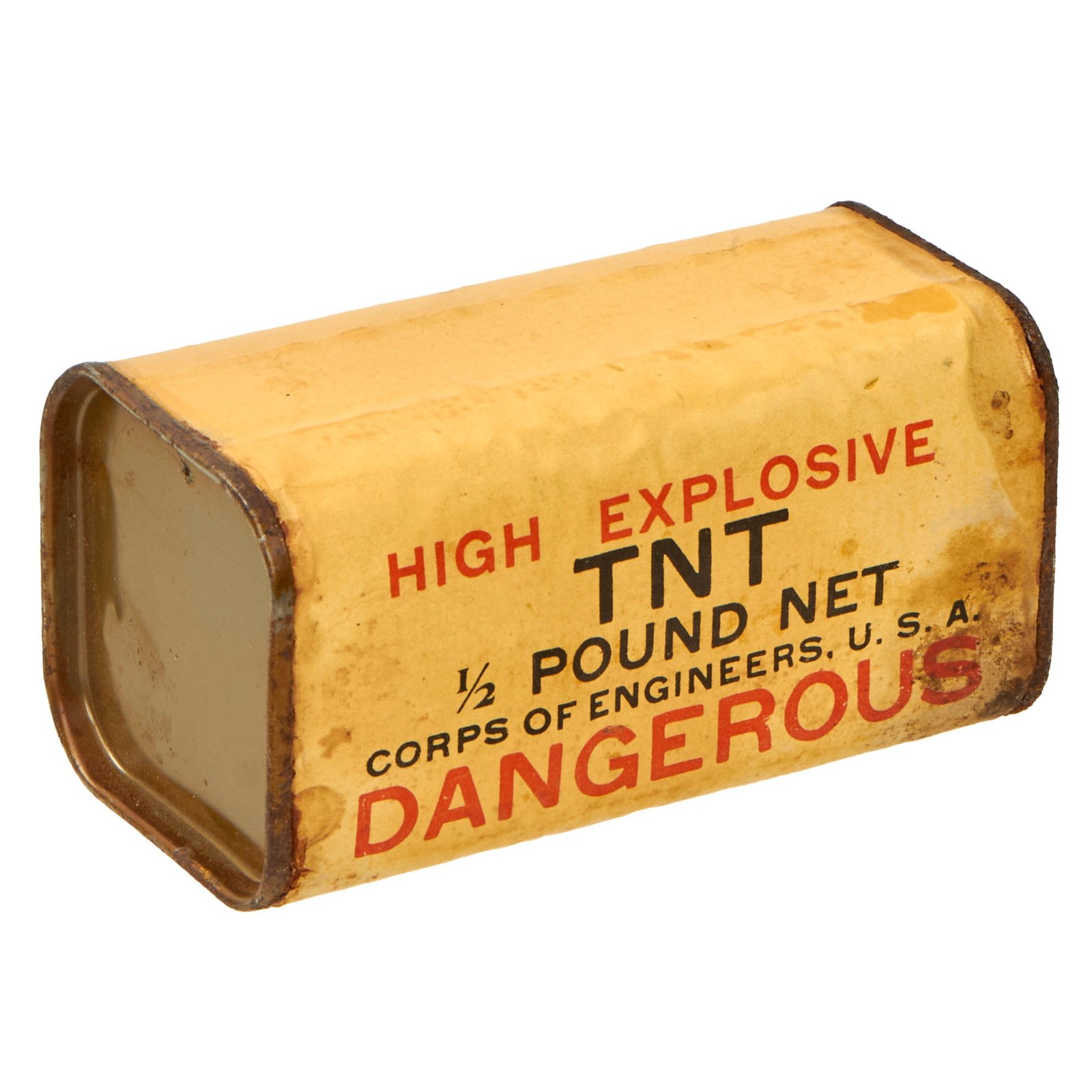 Buy Original U.S. WWII Corps of Engineers High Explosive TNT 1/2 Pound Block - INERT | Original Firearms Antique For Sale