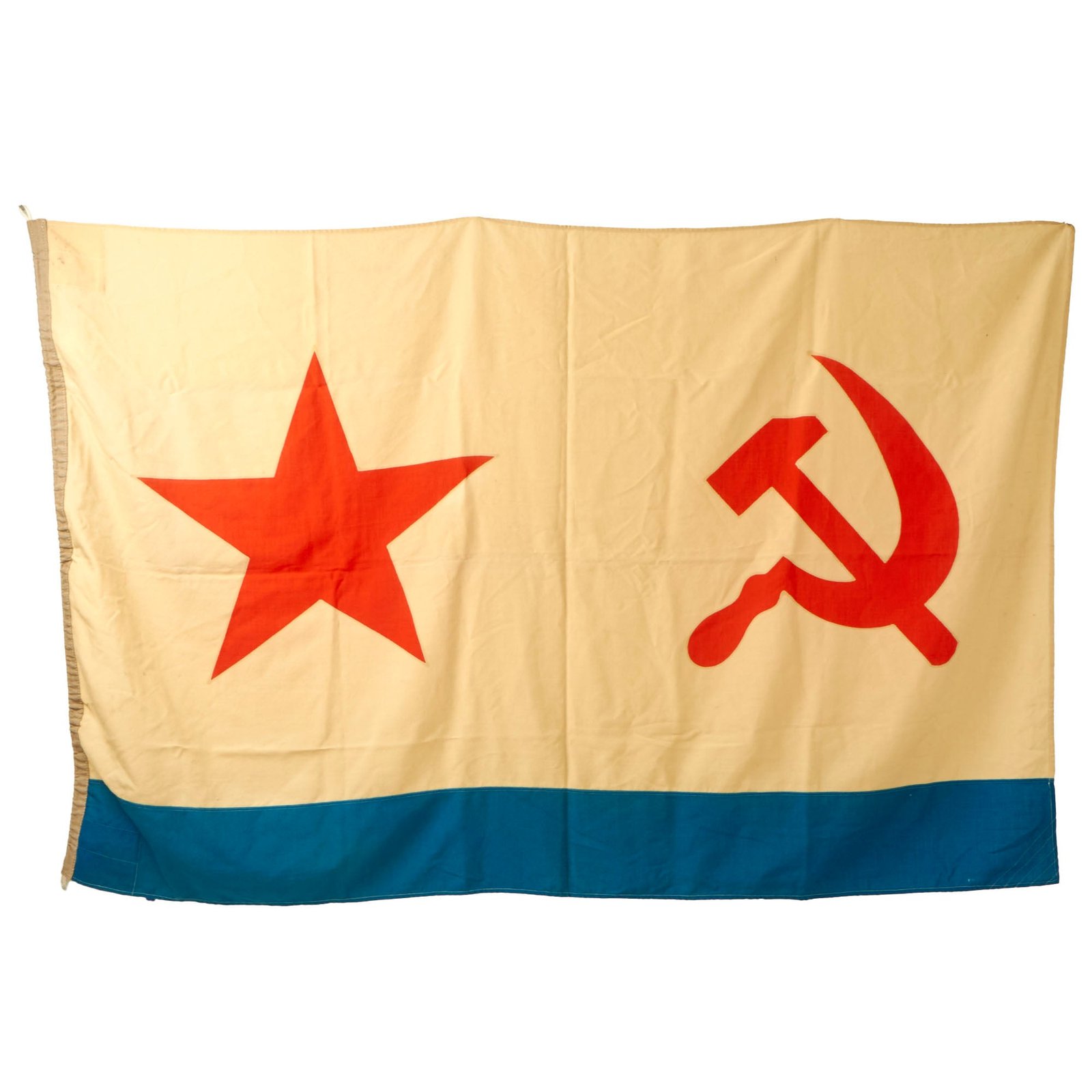 Buy Original Late Cold War Naval Ensign of the Soviet Union dated 1987 - 53" x 80" | Original Firearms Antique For Sale