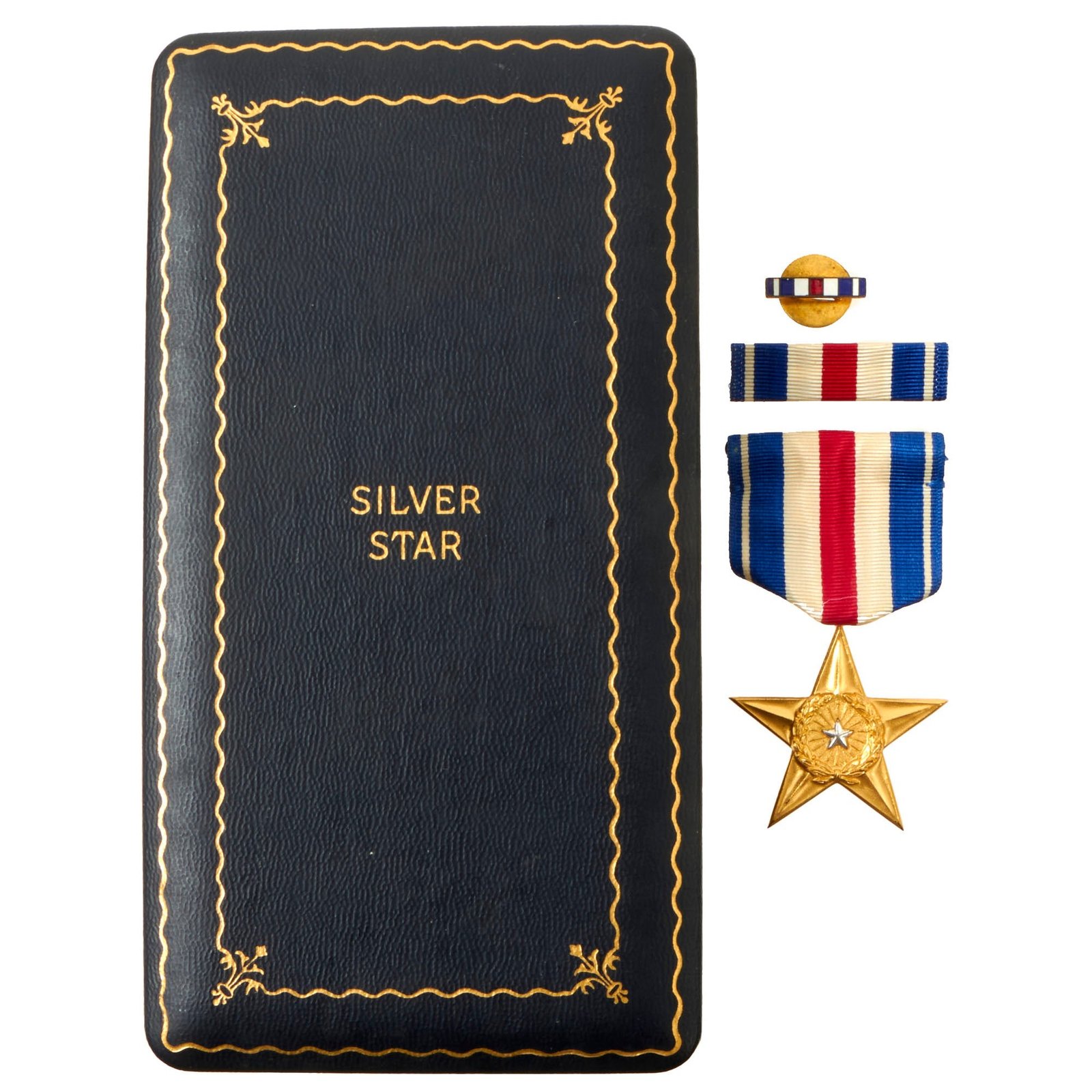 Buy Original U.S. WWII Silver Star Set With Proper Presentation Case - Complete Set | Original Firearms Antique For Sale