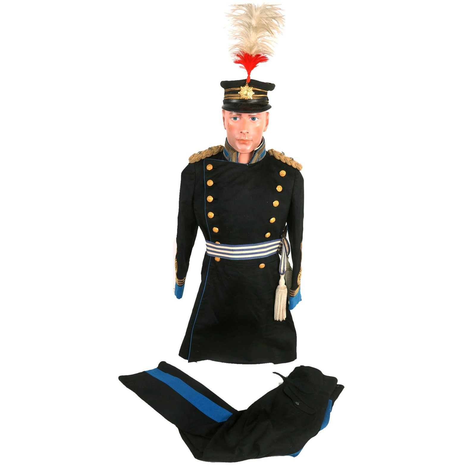 Buy Original Japanese WWII Captain’s Army Aviation Parade Dress Uniform with Lt. Colonel’s Shoulder Boards with Cap & Plume & Sash | Original Firearms Antique For Sale