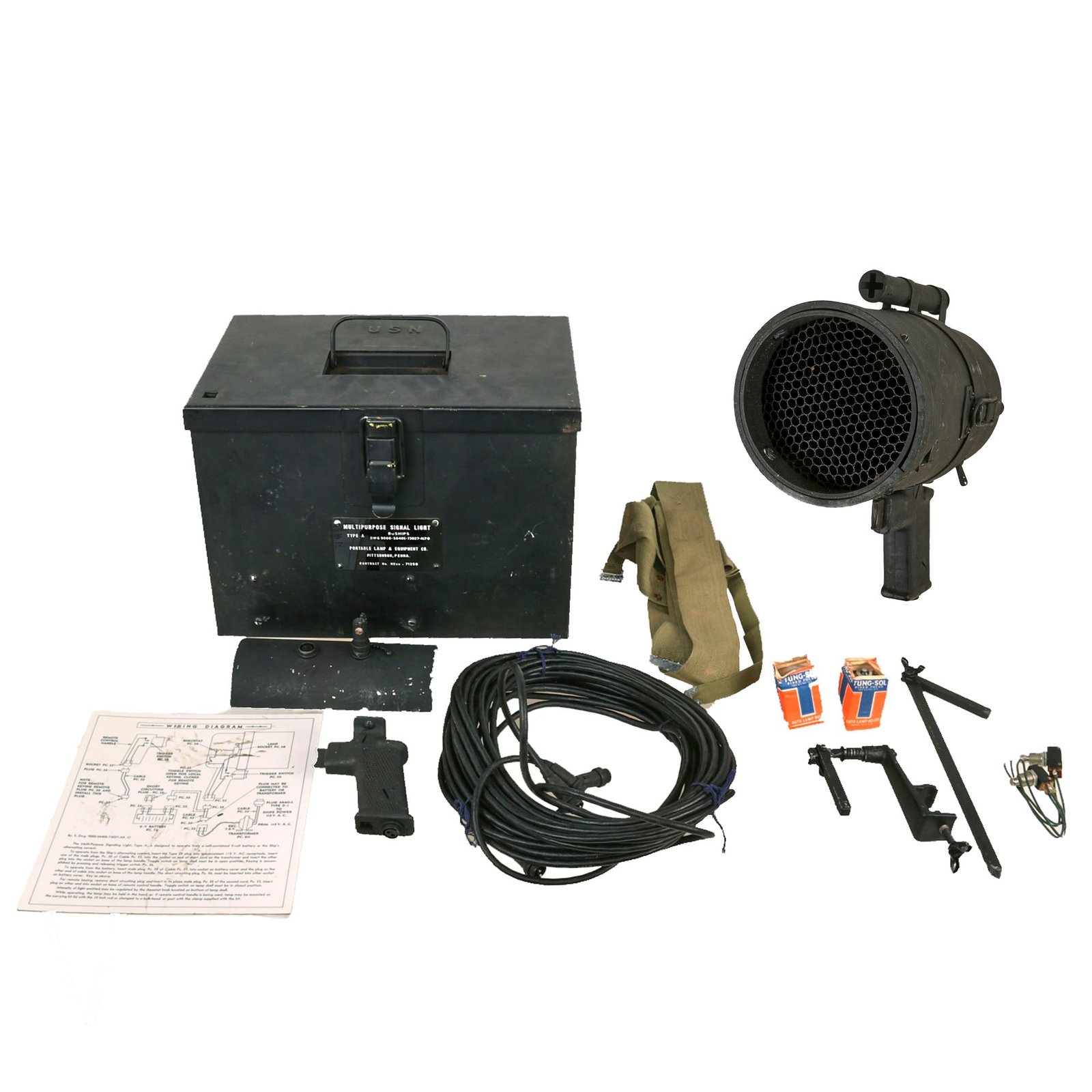 Buy Original U.S. WWII Navy Type A Portable Multi-Purpose Signal Light 17-L-15 | Original Firearms Antique For Sale