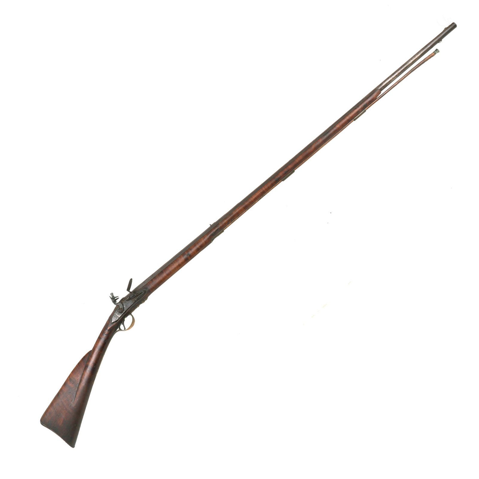 Buy Original U.S. Lehigh Valley Style Pennsylvania Flintlock 38 Bore Fowling Piece with Flame Maple Stock - Circa 1830 | Original Firearms Antique For Sale
