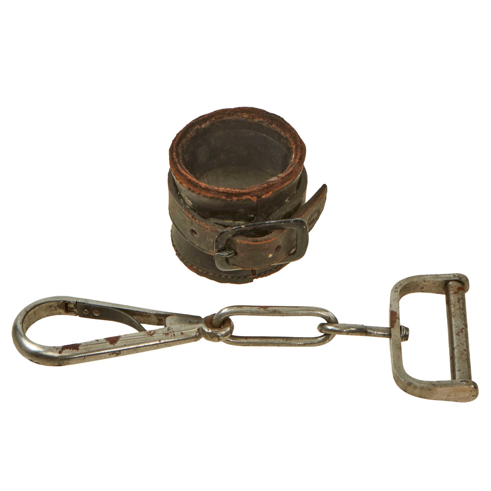 Buy Original U.S. Civil War Cavalry Carbine Sling Belt Swivel and Leather Socket “Thimble” by E. Metzger of Philadelphia | Original Firearms Antique For Sale