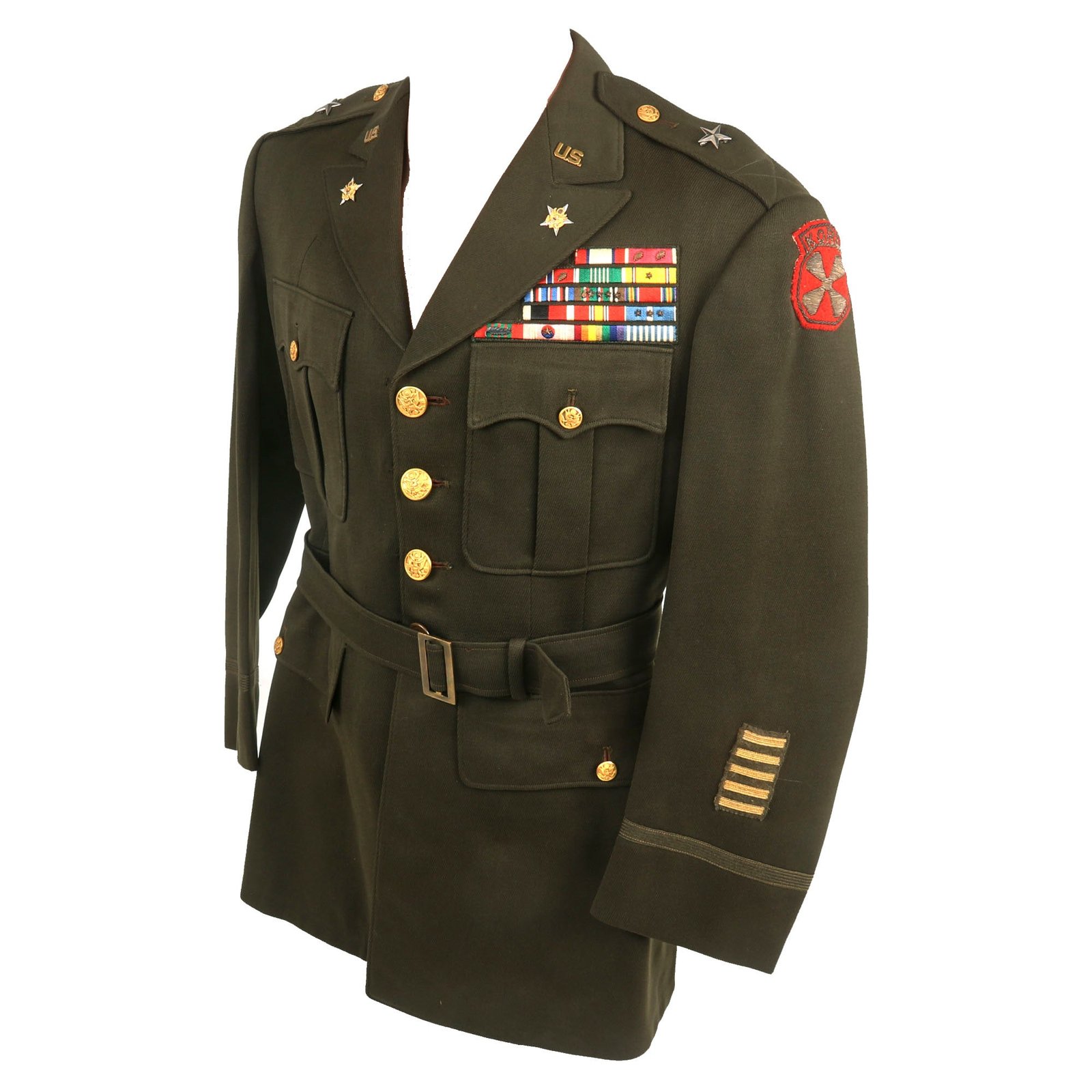 Buy Original U.S. WWII & Korean War Brigadier General George Edward Martin 7th Infantry Division Eighth Army (Korea) Winter Service Class A Uniform Coat | Original Firearms Antique For Sale