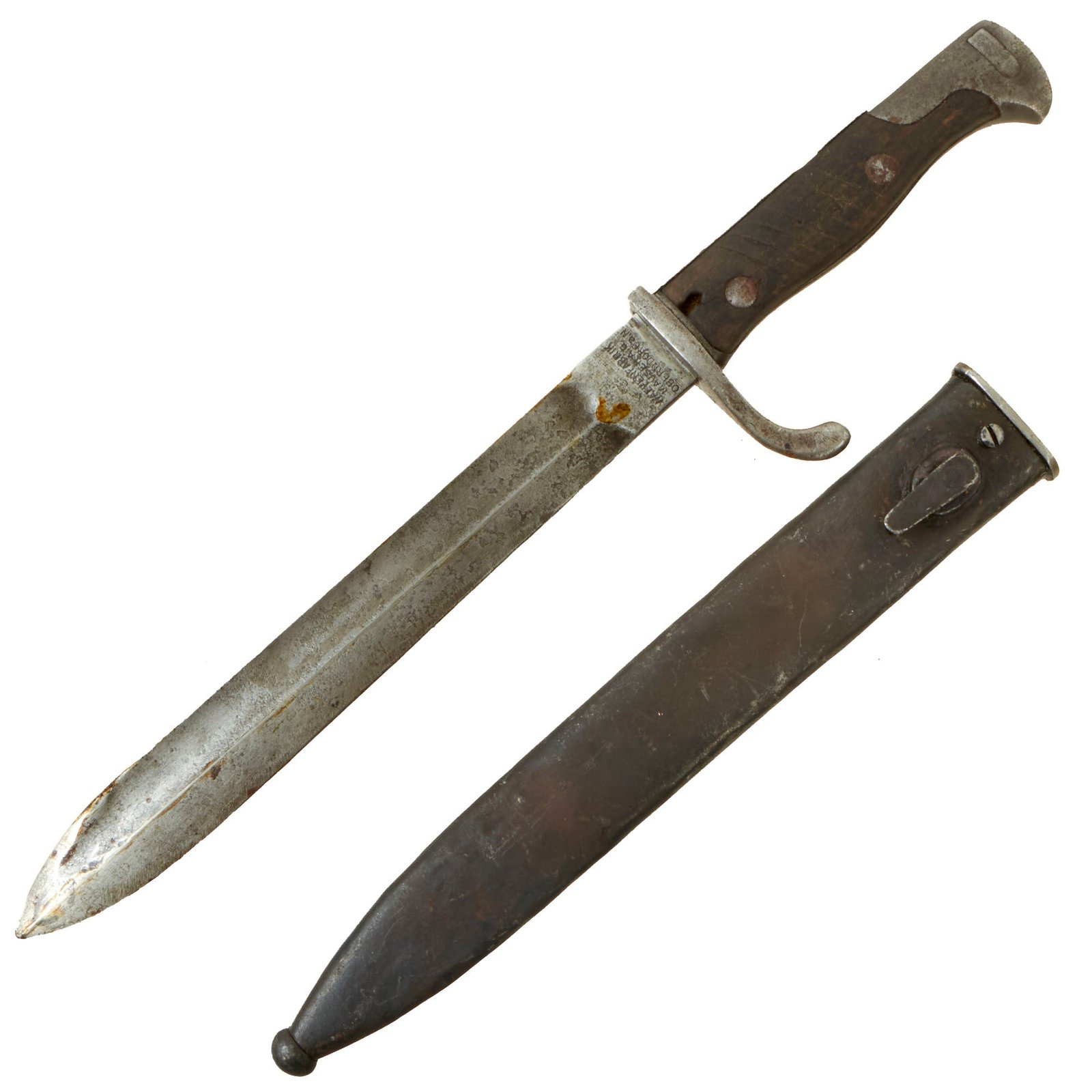 Buy Original German WWI Turkish-Modified SG-98 Bayonet with Wide Scabbard | Original Firearms Antique For Sale