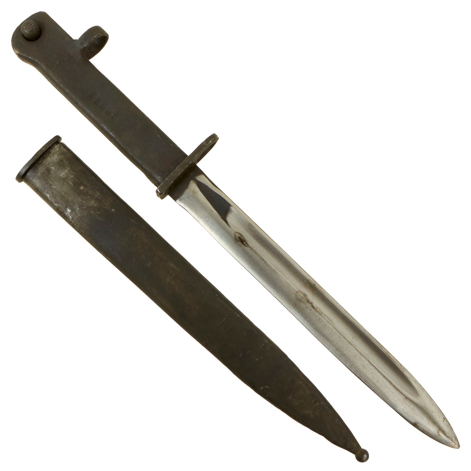 Buy Original Turkish Ersatz FAL Battle Rifle Double Muzzle Ring Bayonet with Scabbard | Original Firearms Antique For Sale
