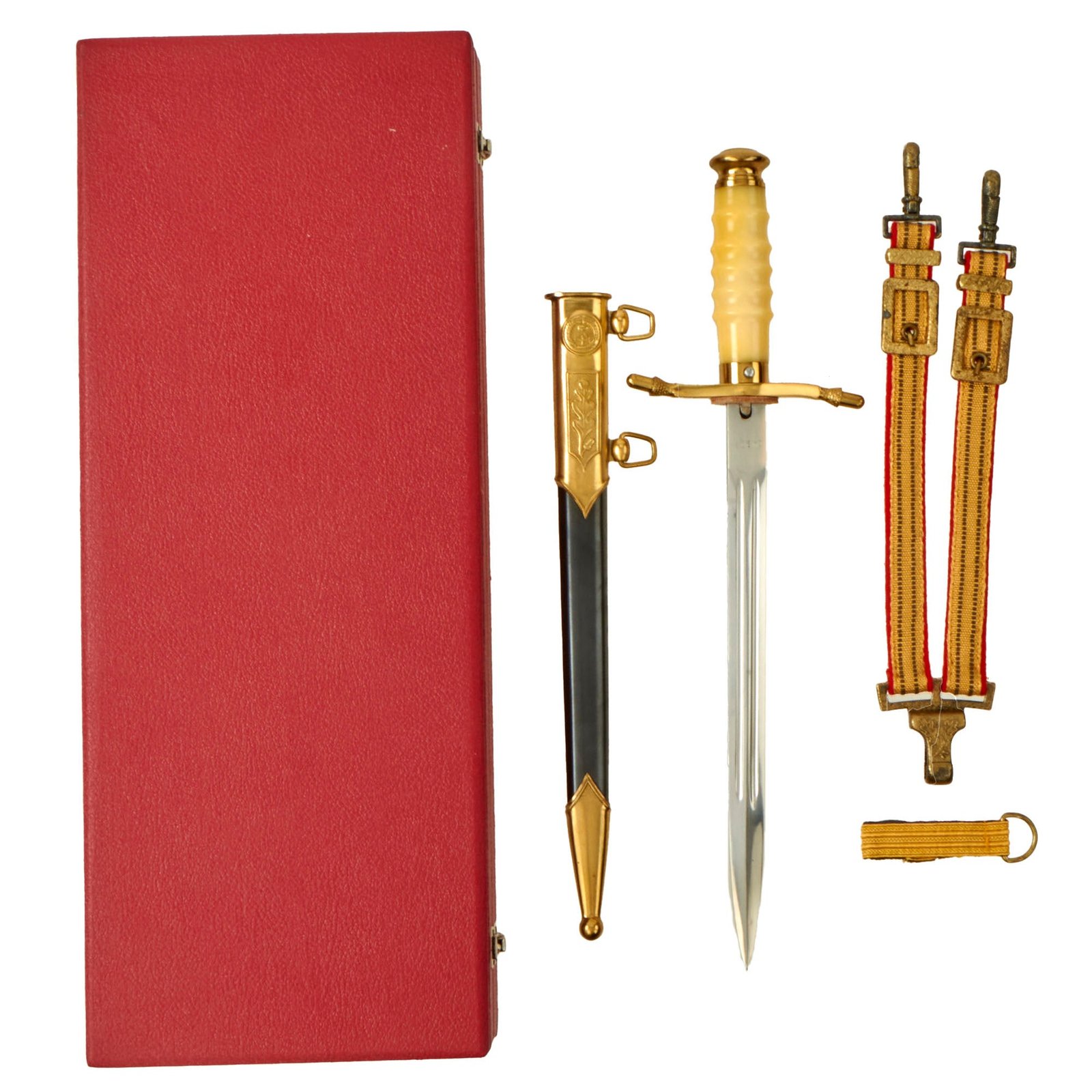 Buy Original Cold War Era East German DDR NVA General Officer’s Dress Dagger Set With Presentation Case | Original Firearms Antique For Sale