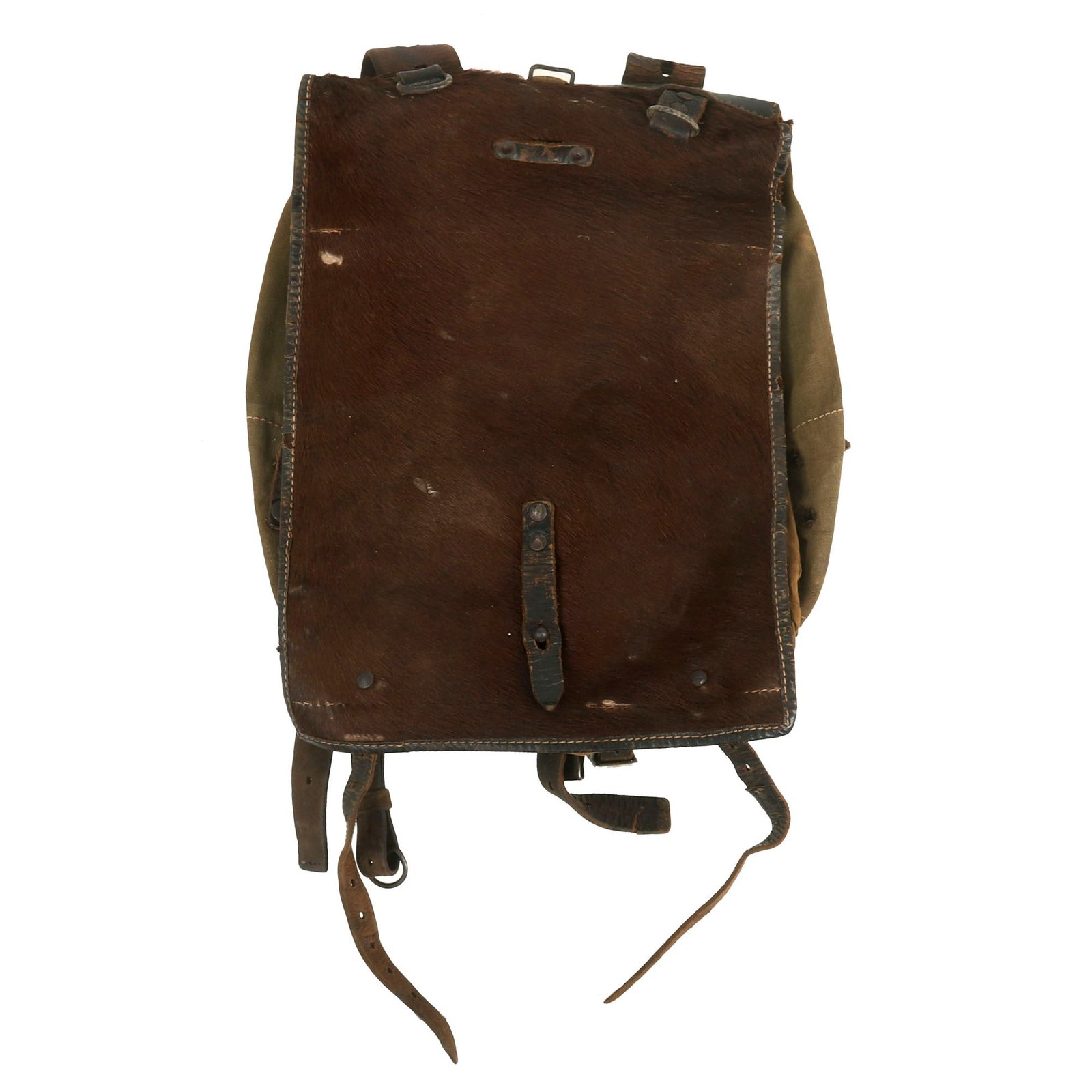 Buy Original German WWII 1942 Dated Tornister 34 Pony Fur Backpack with 1940 Dated Shoulder Straps | Original Firearms Antique For Sale