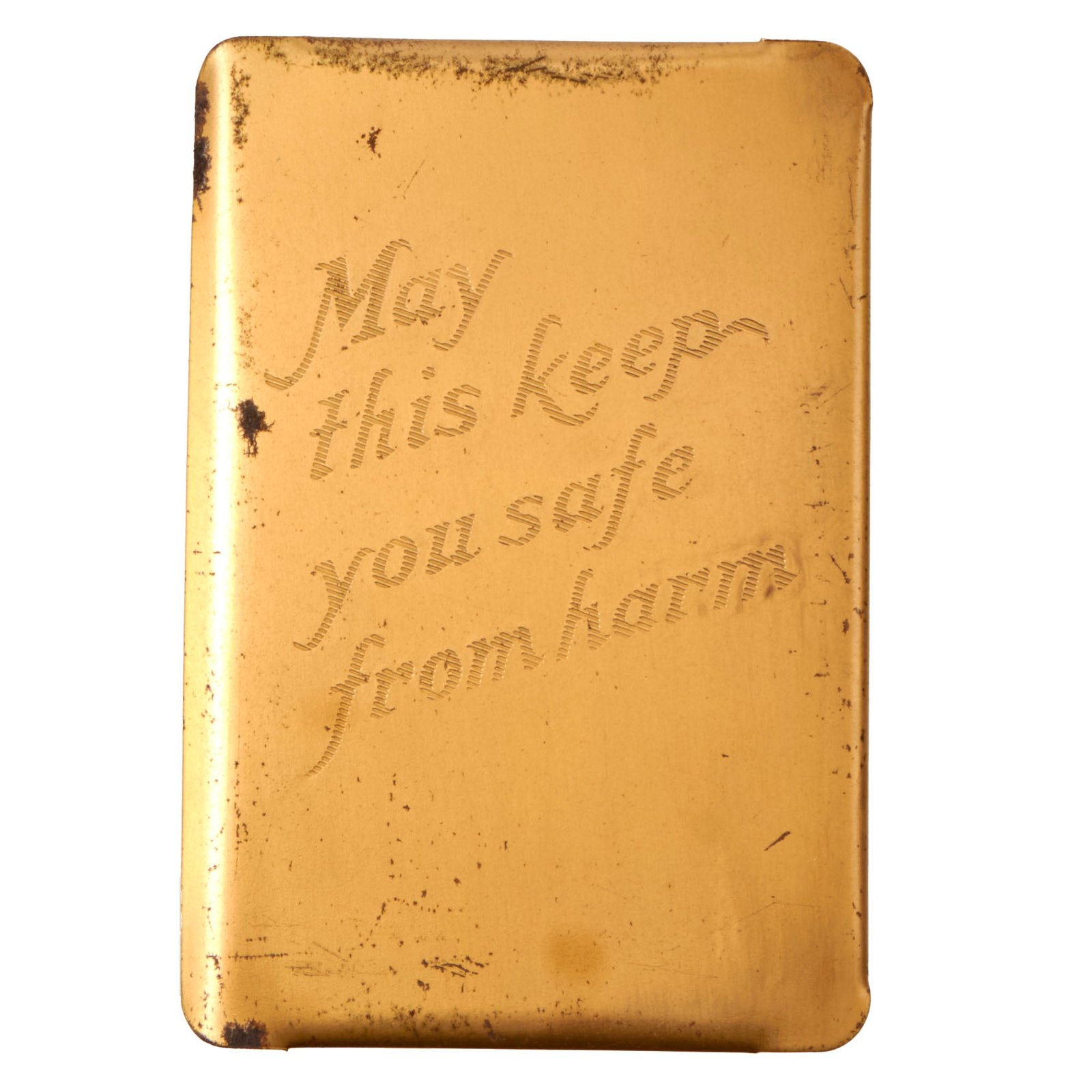 Buy Original U.S. WWII Era “May This Keep You From Harm” New Testament Heart-Shield Breast Pocket Bible | Original Firearms Antique For Sale