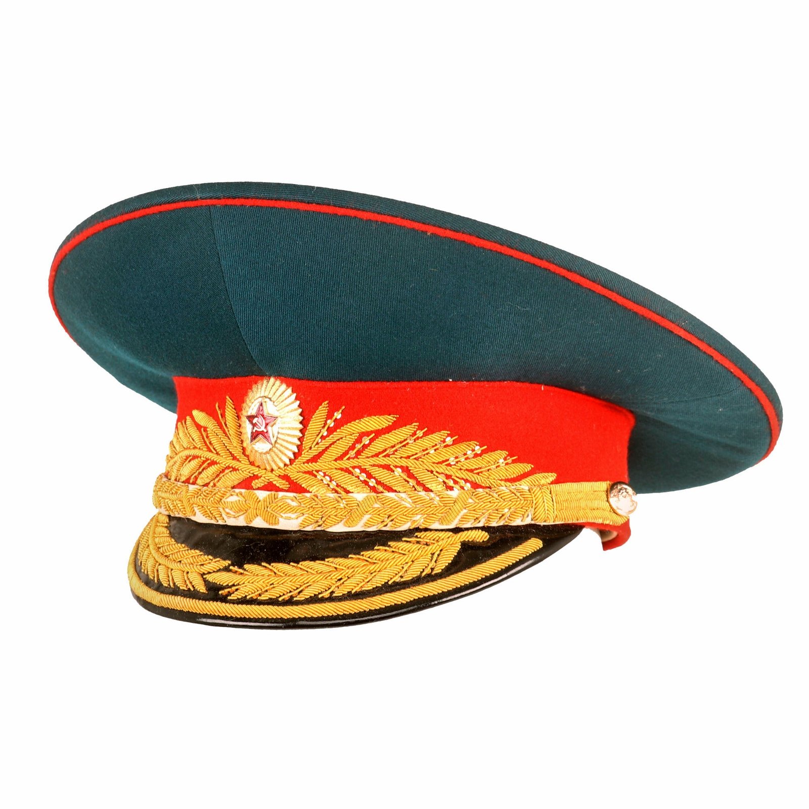 Buy Original Soviet Russian Cold War Infantry General's Peaked Visor Hat Marked Москва (Moscow) - Size 56 | Original Firearms Antique For Sale
