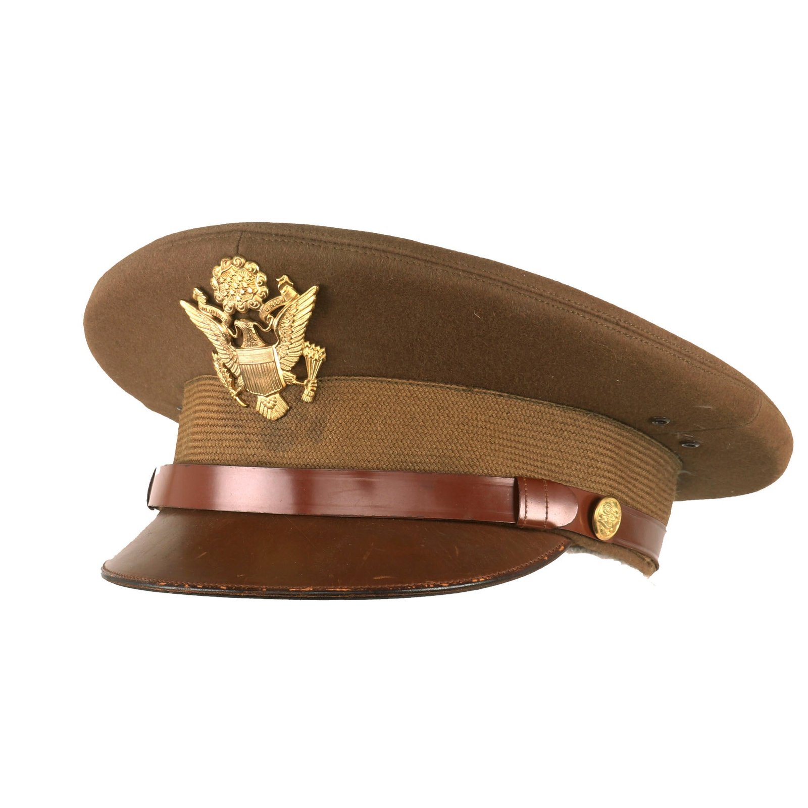 Buy Original U.S. WWII US Army Officer’s Visor Cap by Luxenberg Of New York | Original Firearms Antique For Sale