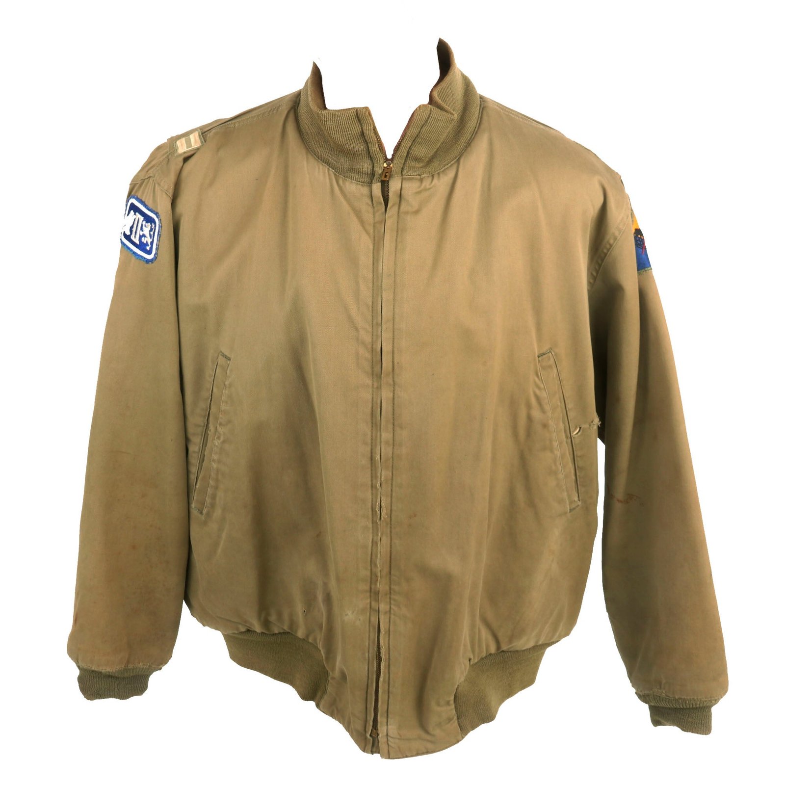 Buy Original U.S. WWII Winter Combat “Tanker” Jacket Attributed To Captain James L. Shelby, Commanding Officer, HQ Company, 757th Tank Battalion - 1st Armored Division | Original Firearms Antique For Sale