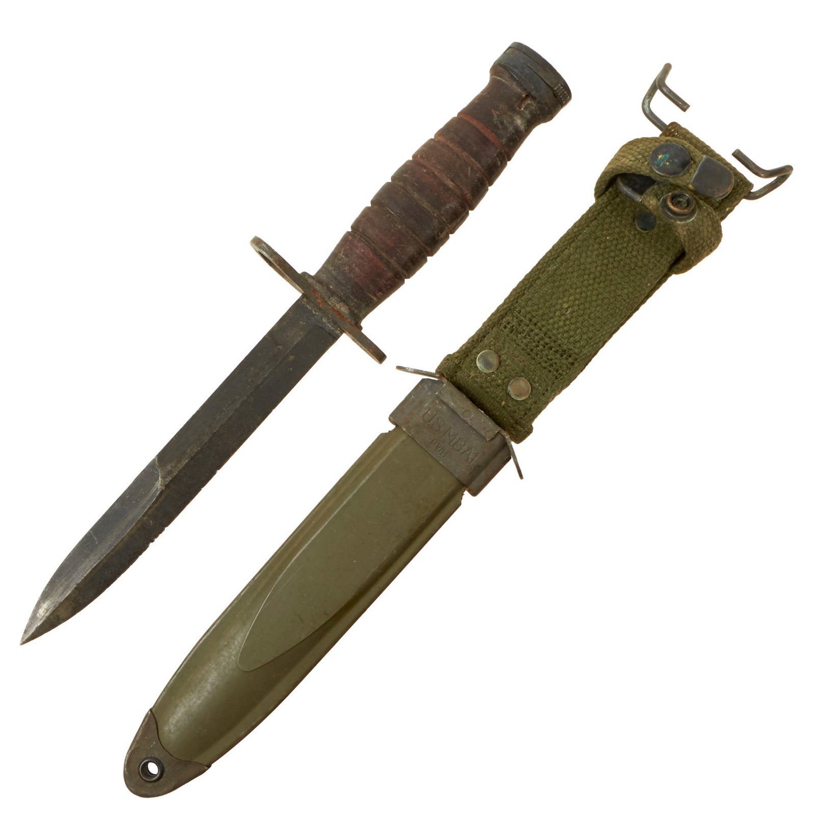 Buy Original U.S. WWII M4 Bayonet for the M1 Carbine by CASE with M8 Scabbard by PWH | Original Firearms Antique For Sale
