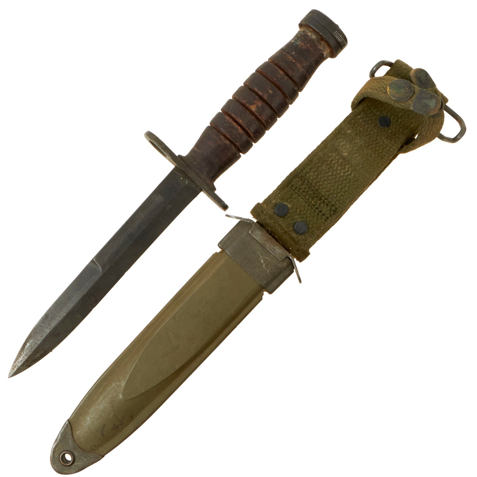 Buy Original U.S. WWII M4 Bayonet for the M1 Carbine by CASE with M8 Scabbard by PWH | Original Firearms Antique For Sale
