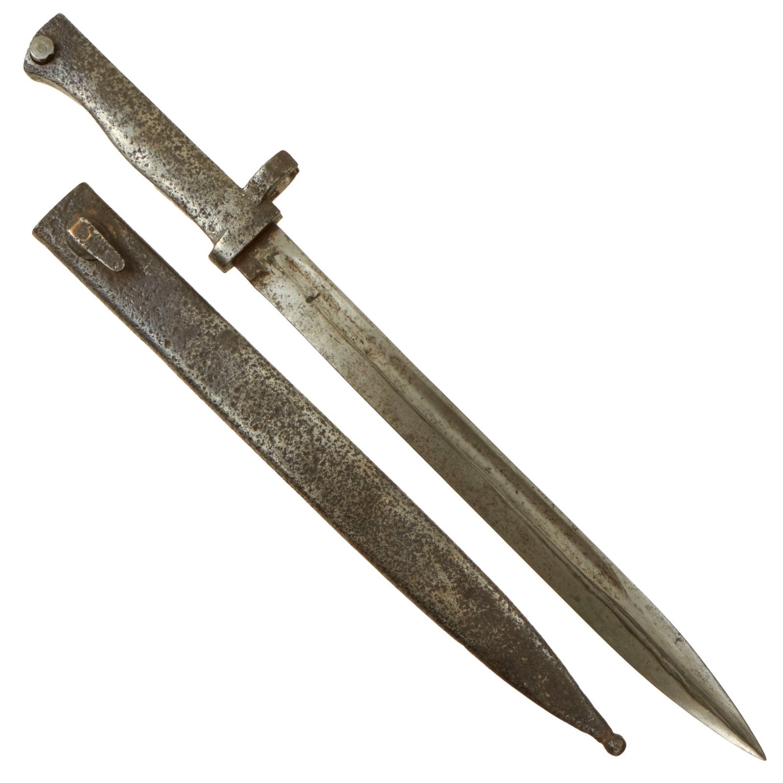 Buy Original German WWI Steel Hilt Ersatz Bayonet with Scabbard - Carter Type EB46 | Original Firearms Antique For Sale