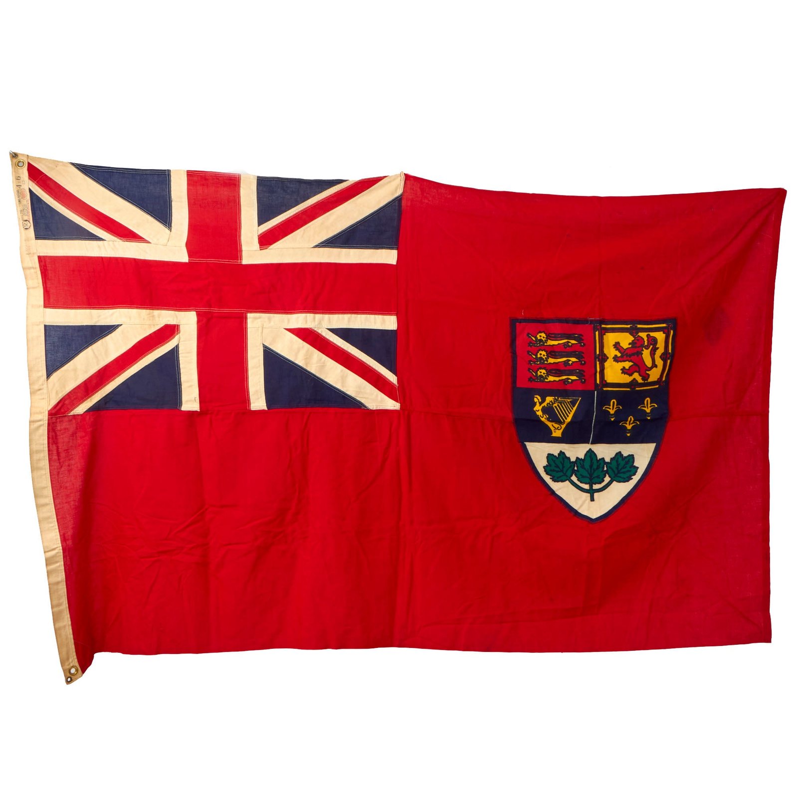 Buy Original Canadian WWI / WWII American Made Red Naval & Civil Ensign Flag by Dettras Flag Products - 4' × 6' | Original Firearms Antique For Sale